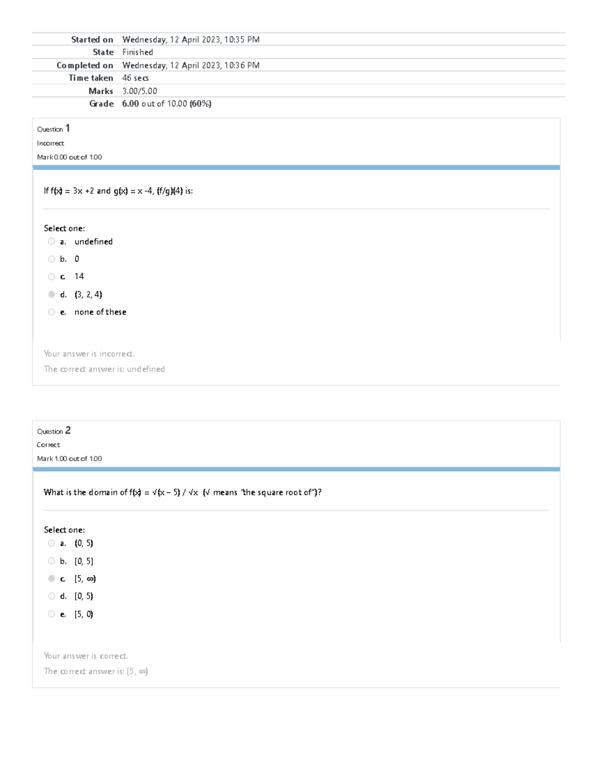 Self Quiz Unit 1 Attempt Review Started On Wednesday 12 April 2023 Self Quiz Unit 1 Attempt Review Started On Wednesday 12 April 2023