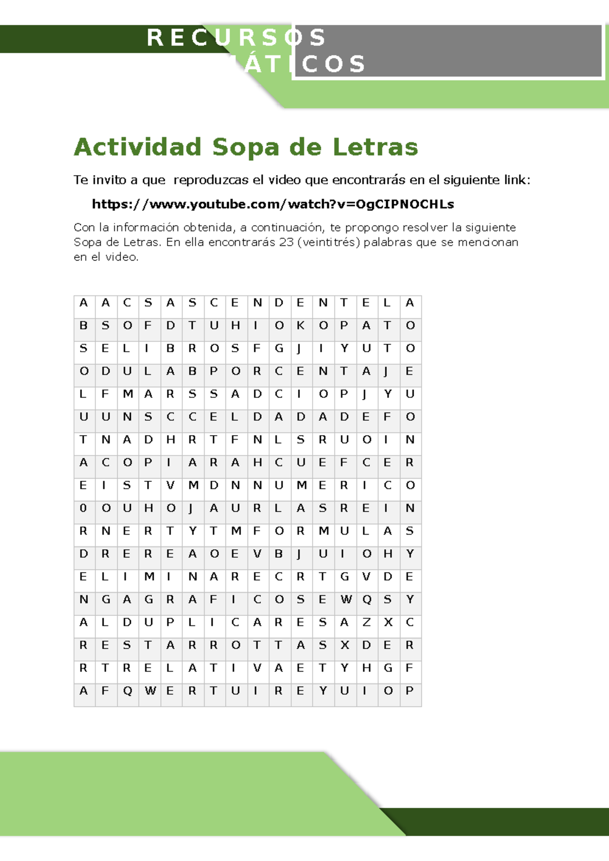 Act Sopa de Letras-4 - Actividad Sopa de Letras Te invito a que ...