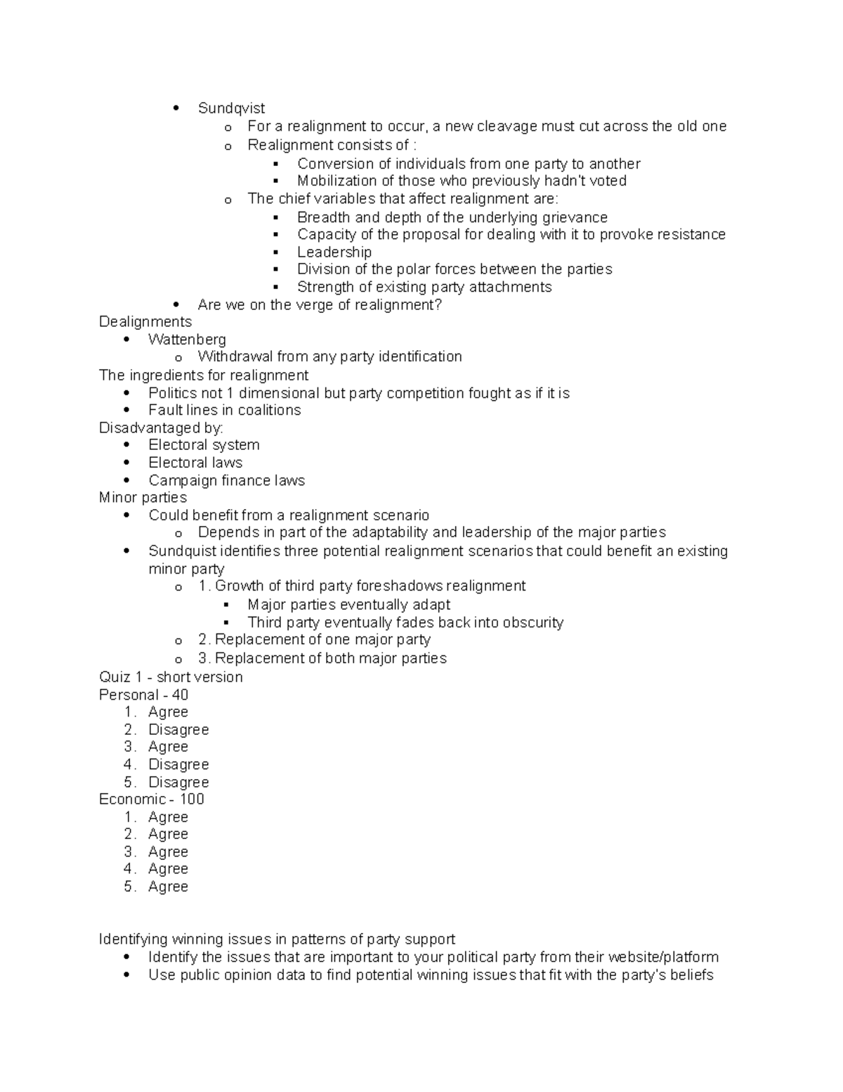 PI#6 - Lecture Notes - Sundqvist o For a realignment to occur, a new ...