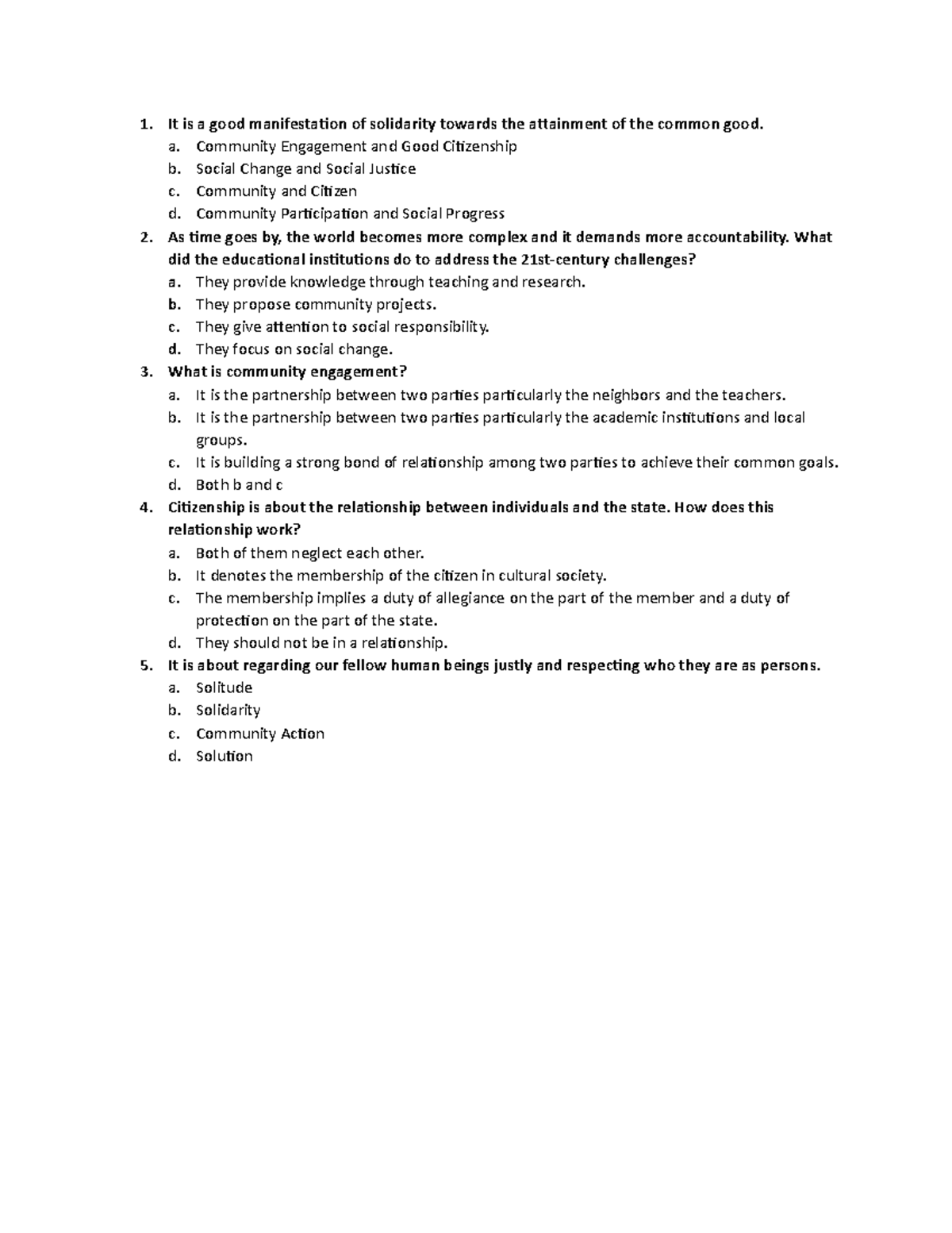 Questions - Lecture notes 1-2 - 1. It is a good manifestation of ...