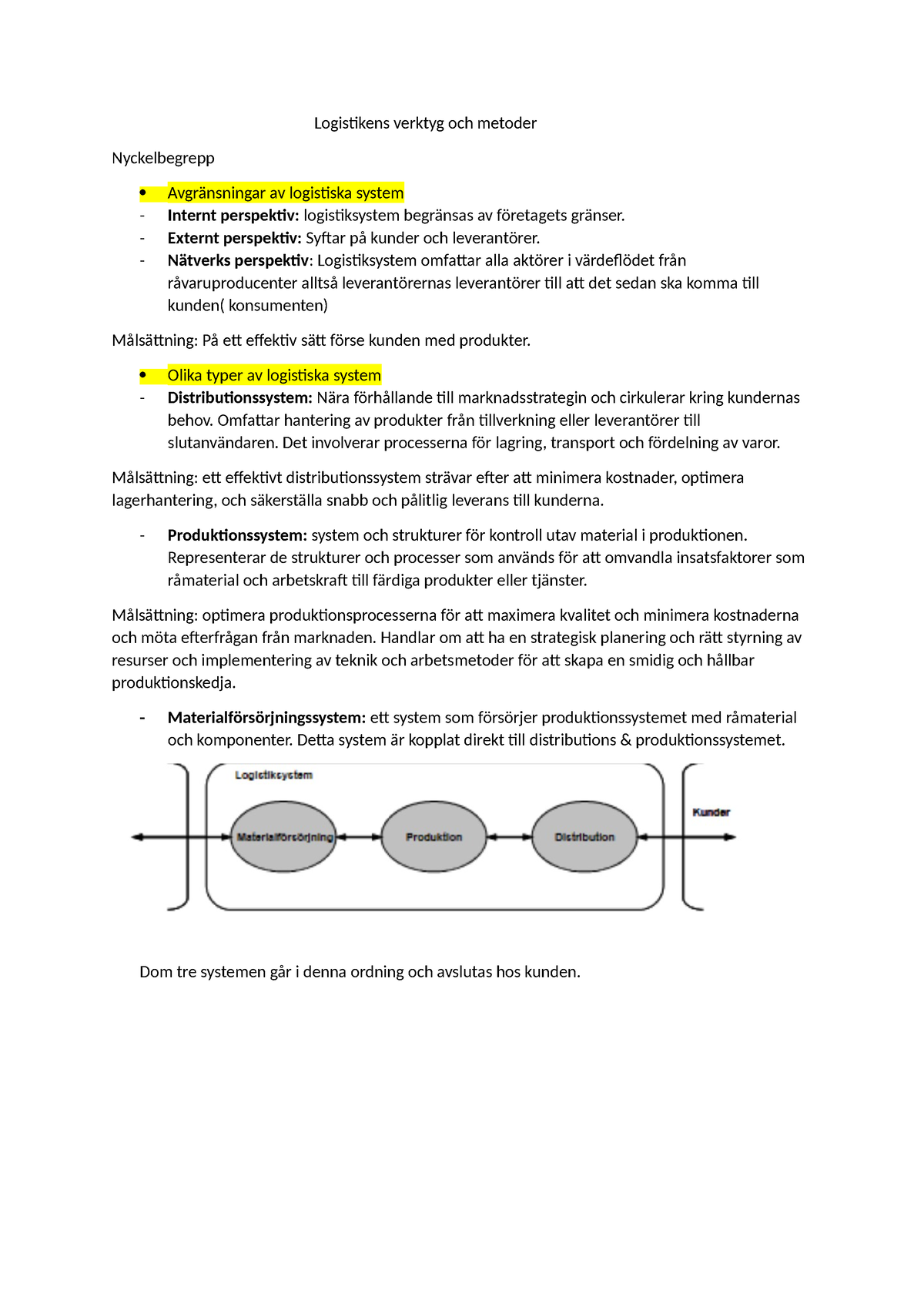 Logistikens Verktyg Och Metoder - Logistikens Verktyg Och Metoder ...