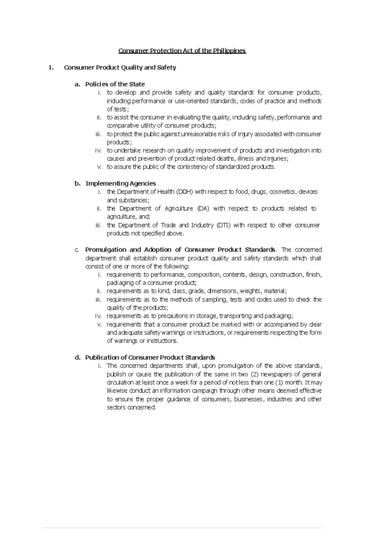Consumer-Protection-Act - Consumer Protection Act of the Philippines I ...