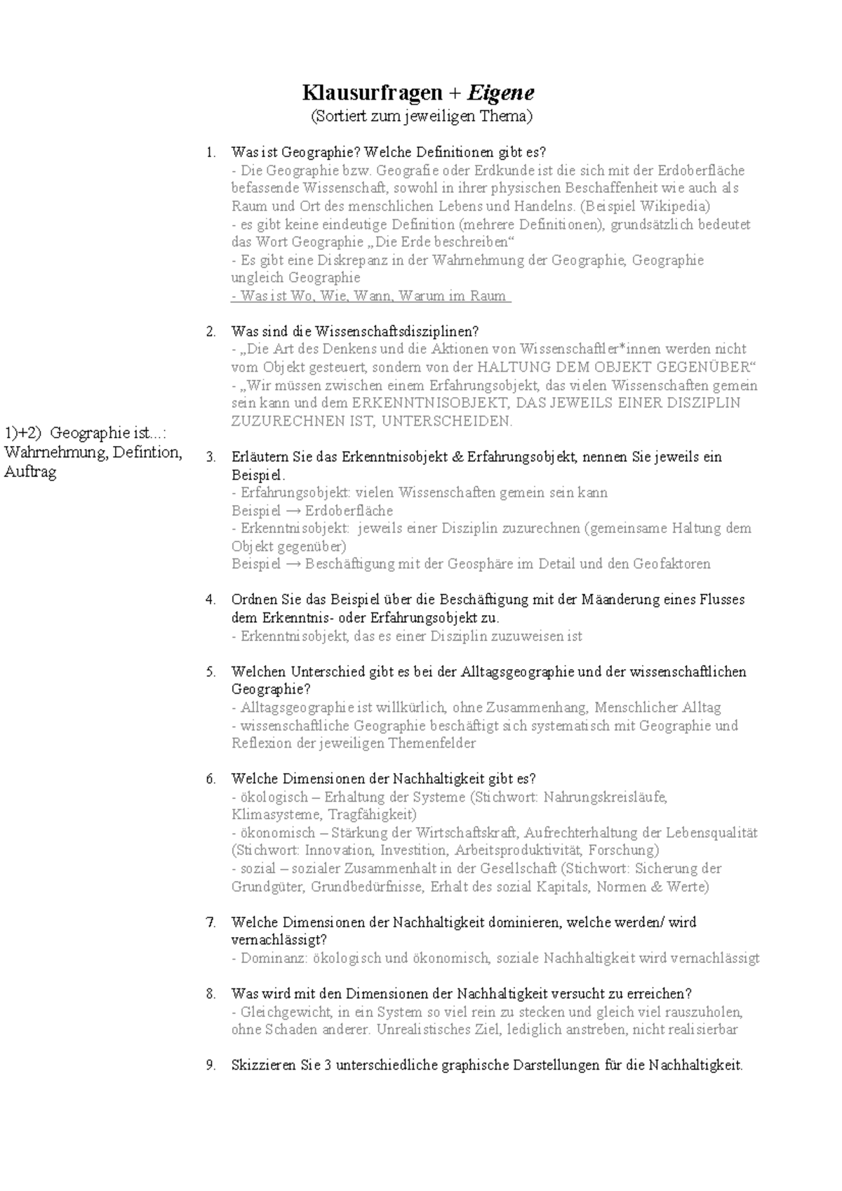 Klausurfragen   Lösungen - Klausurfragen   Eigene (Sortiert zum ...