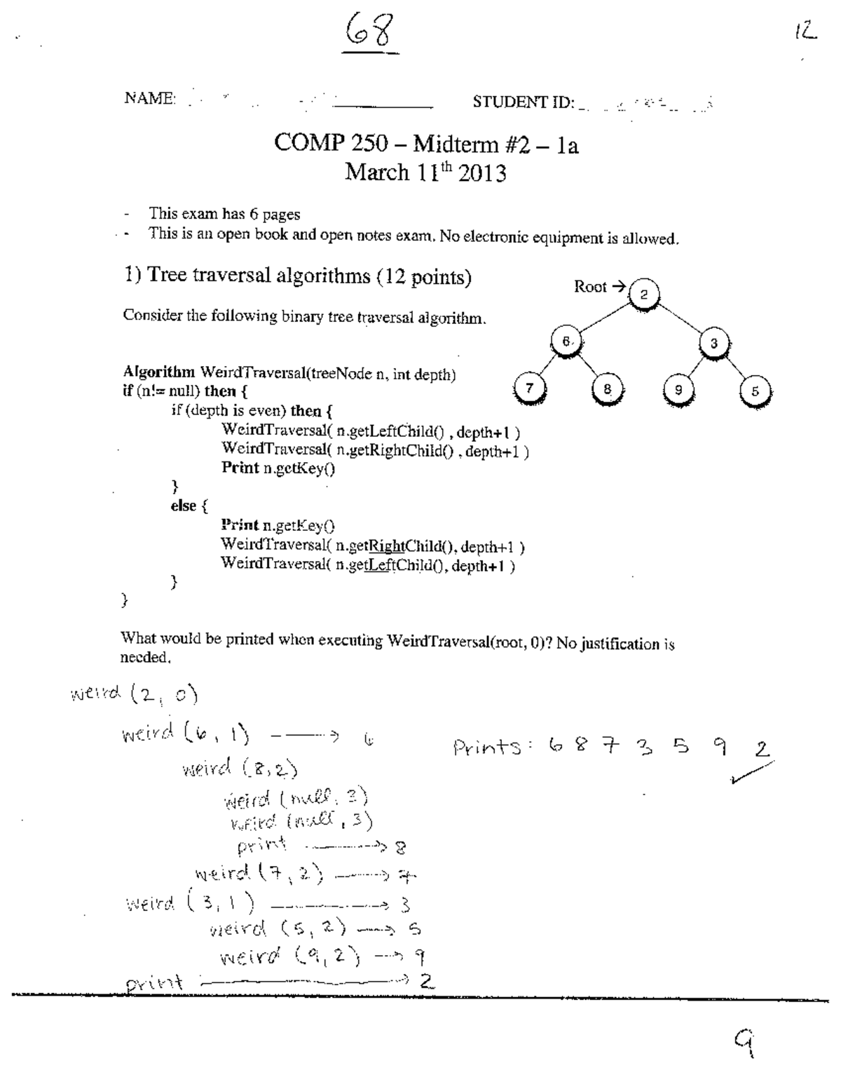 Midterm Exam 2 11 March 2013, Questions And Answers - Cs ‘ Z:- M NAMED ...