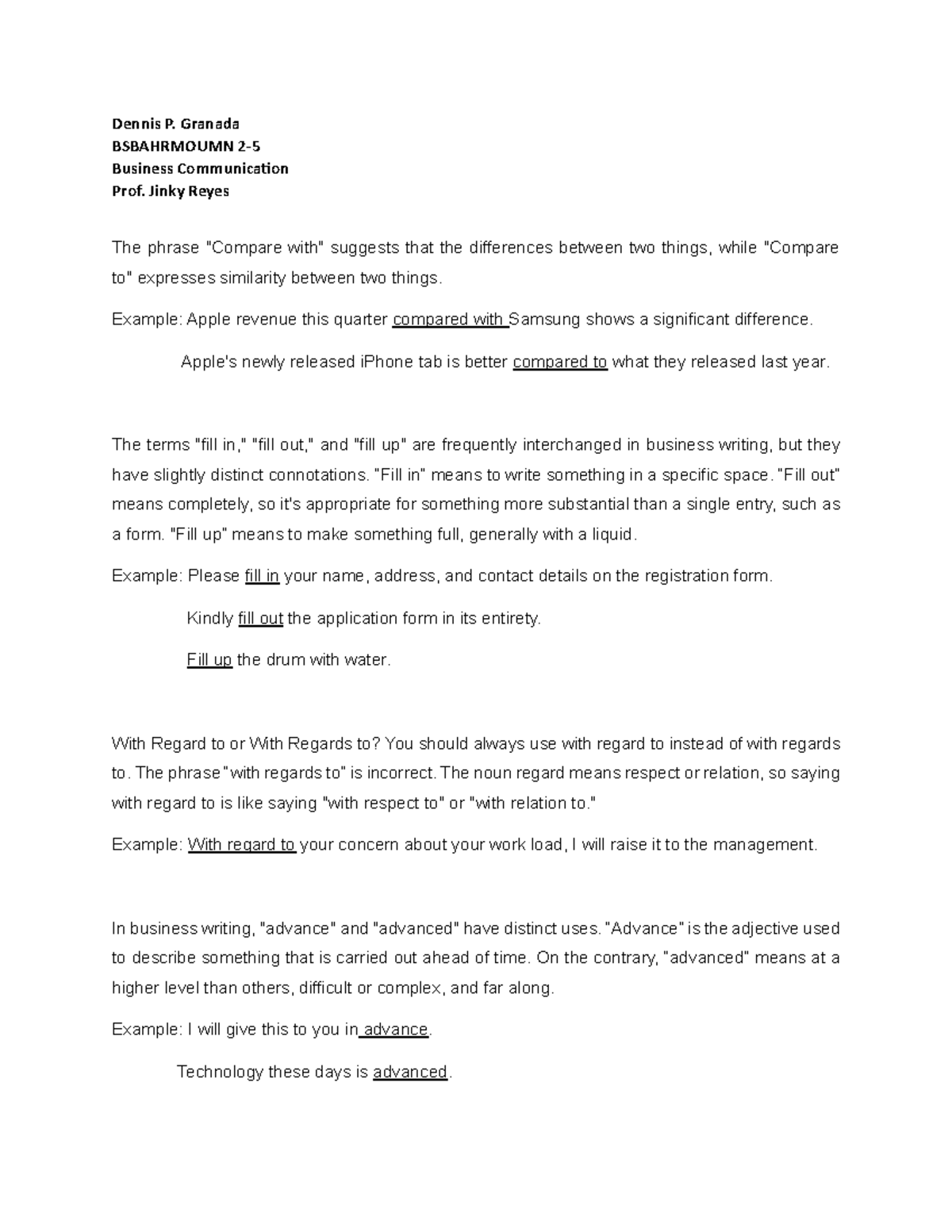 Asynchronous TASK 1 - Dennis P. Granada BSBAHRMOUMN 2- 5 Business ...