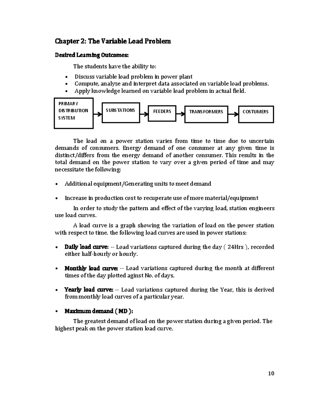 Chapter 2. Variable Load Problem - FEEDERS Chapter 2 : The Variable ...