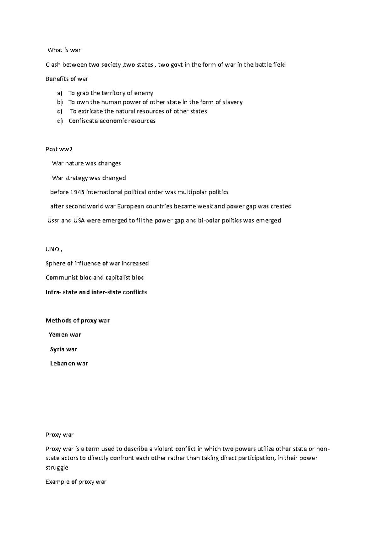 Proxy war - What is war Clash between two society ,two states , two ...