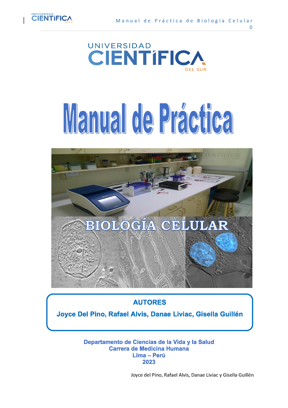 Manual De Pr Cticas Curso Biolog A Celular Manual De Prctica Biolog A Celular