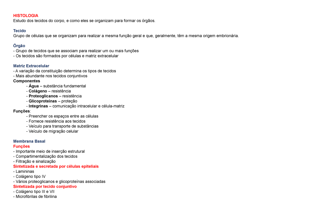 Tecido Epitelial De Revestimento Histologia Estudo Dos Tecidos Do