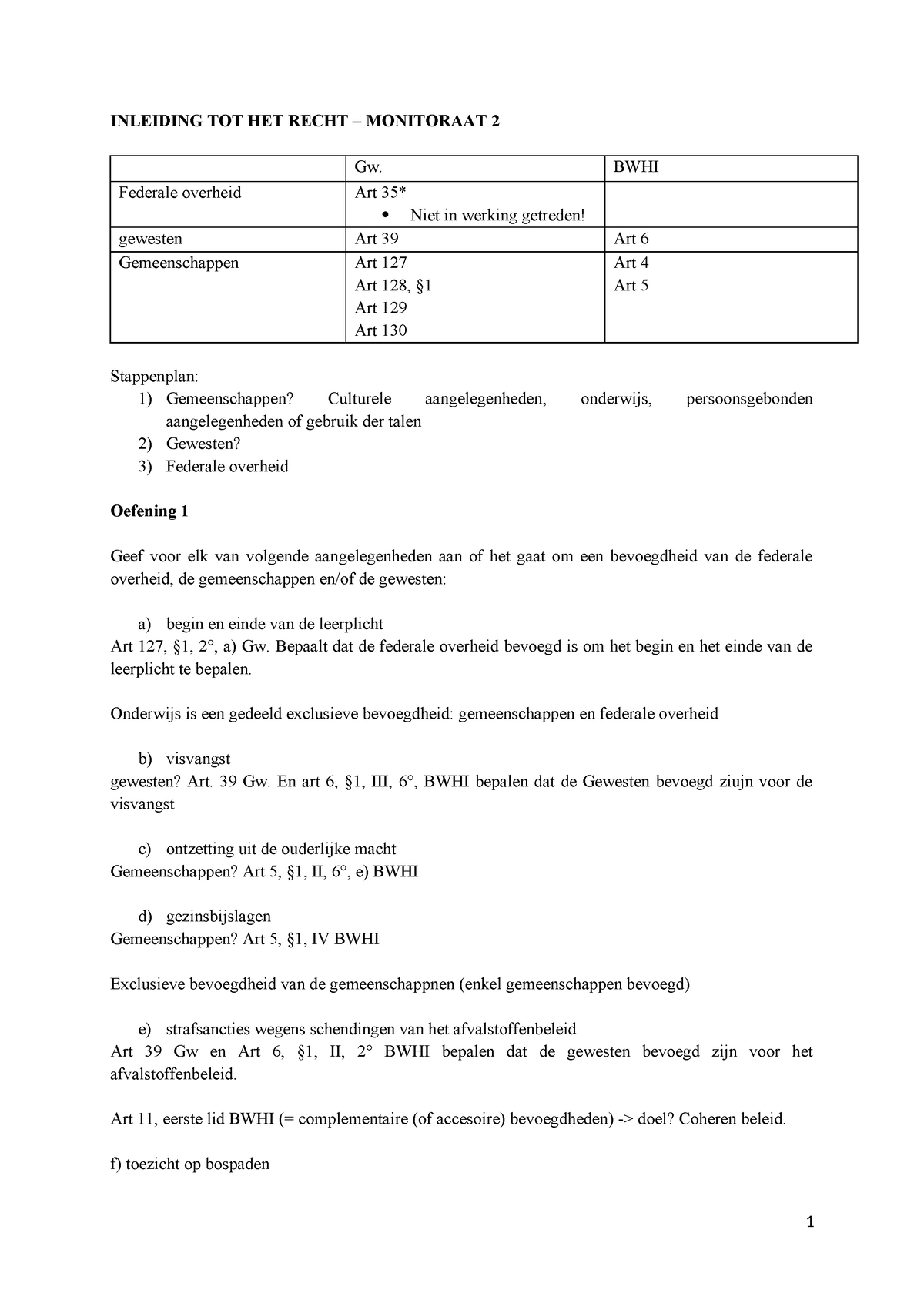 Monitoraat 2 Opgave 23-24 - INLEIDING TOT HET RECHT – MONITORAAT 2 Gw ...