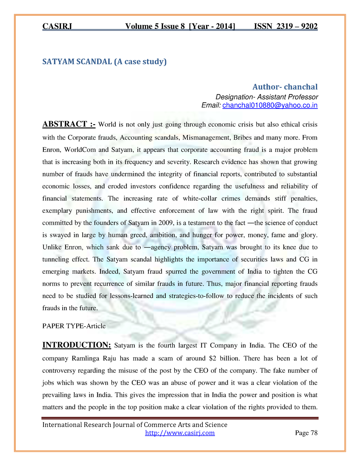 case study on satyam scandal.pdf