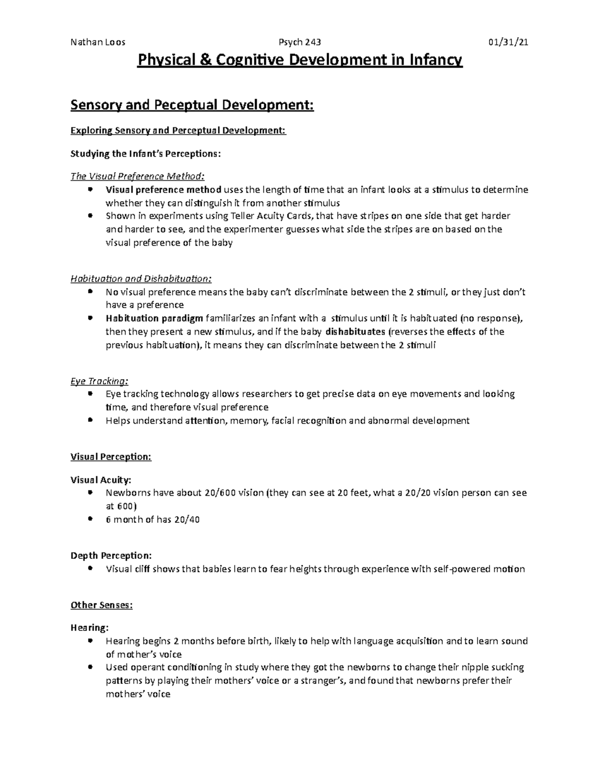 Ch 3 Physical and Cognitive Development in Infancy - Physical ...