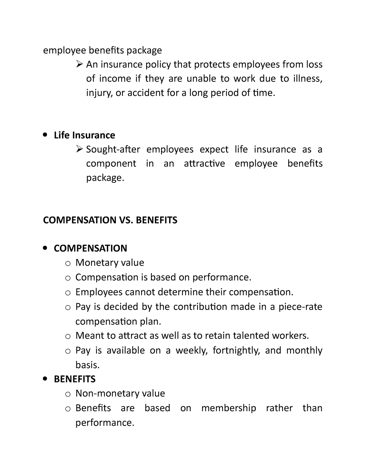 benefits-ii-employee-benefits-package-an-insurance-policy-that