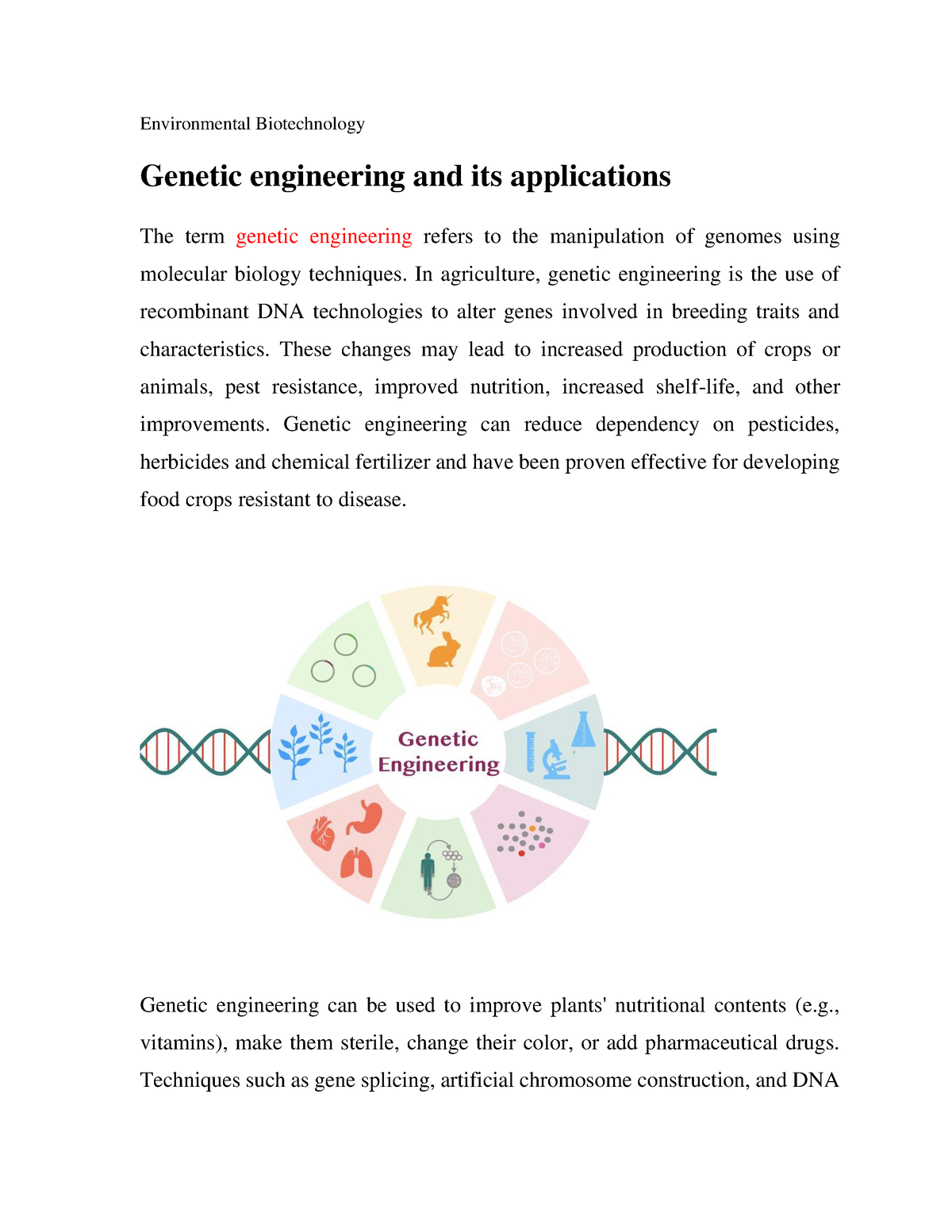 research paper topics on genetic engineering