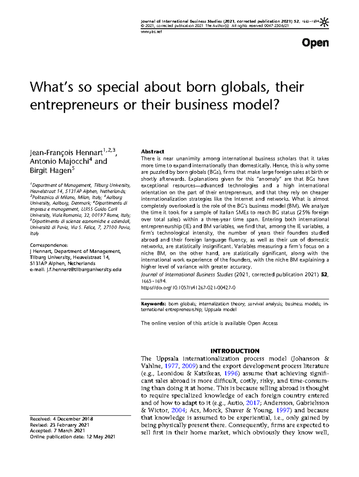 Born Global Firms - What’s so special about born globals, their ...