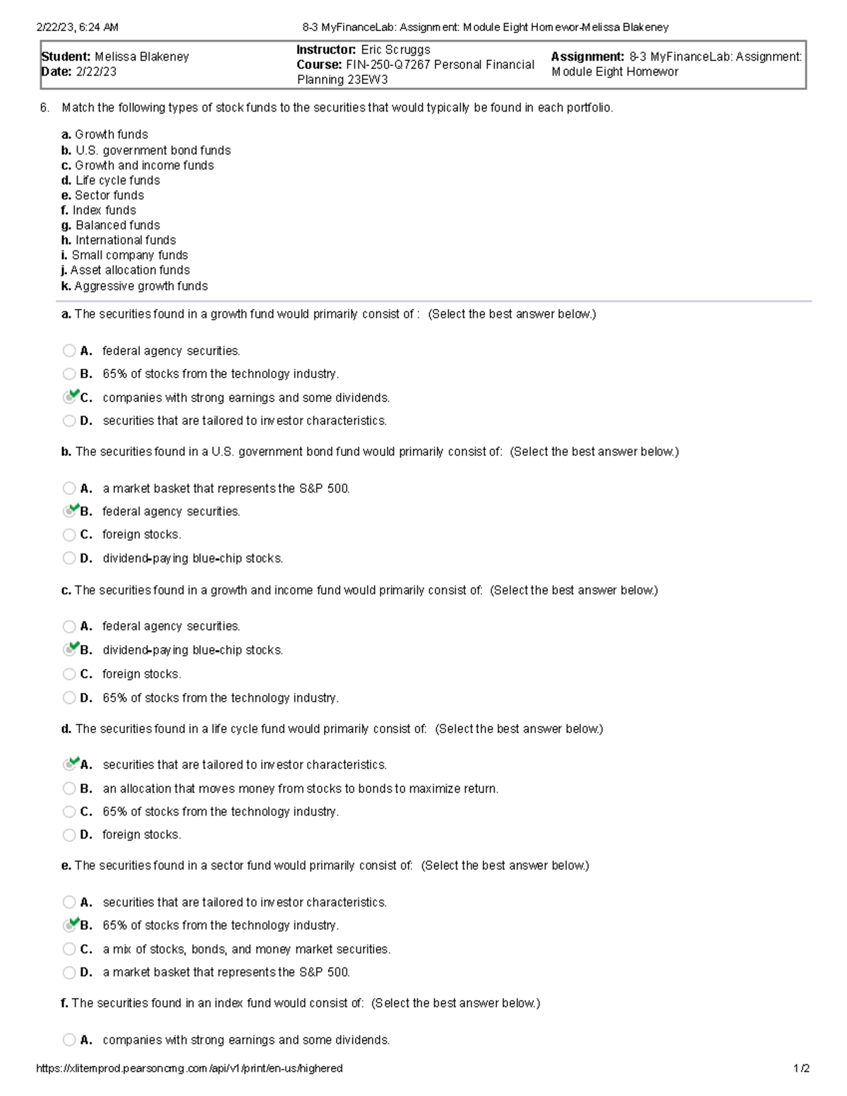 8-3 My Finance Lab Assignment Module Eight Homewor-question 6 - 2/22/23 ...