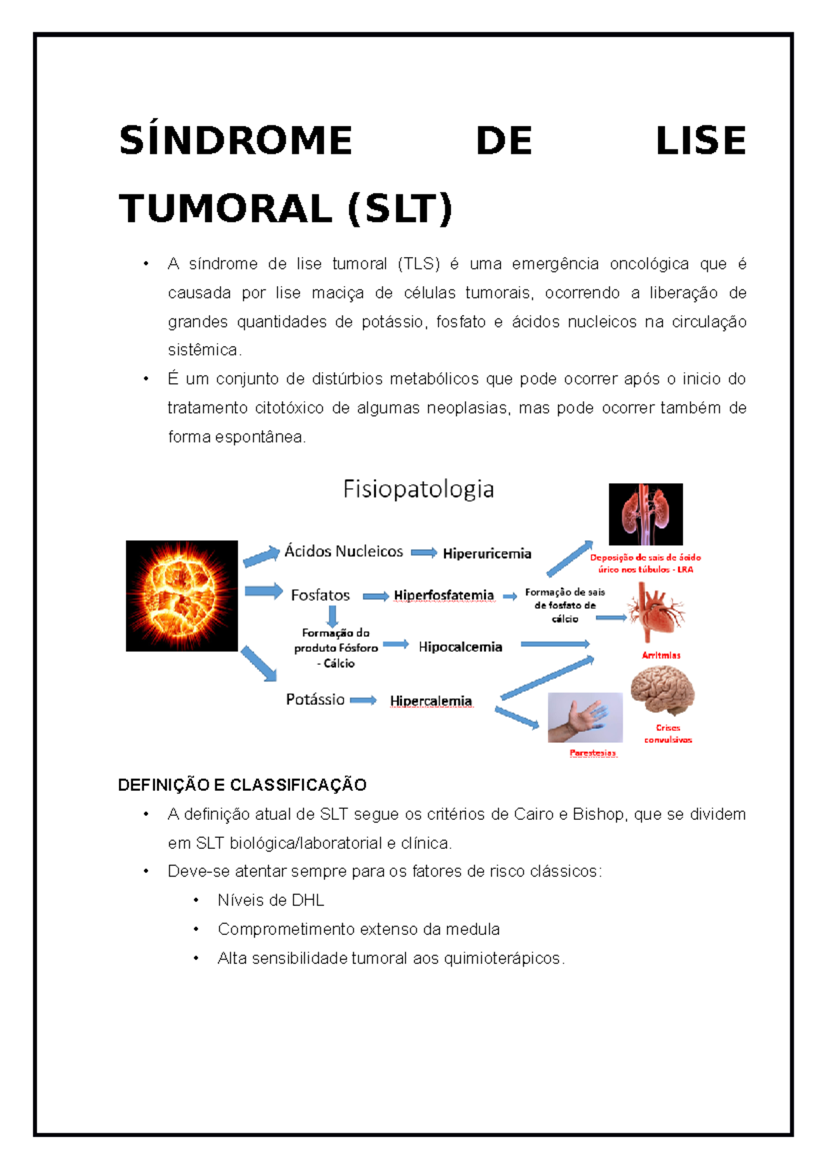 Sindrome De Lise Tumoral