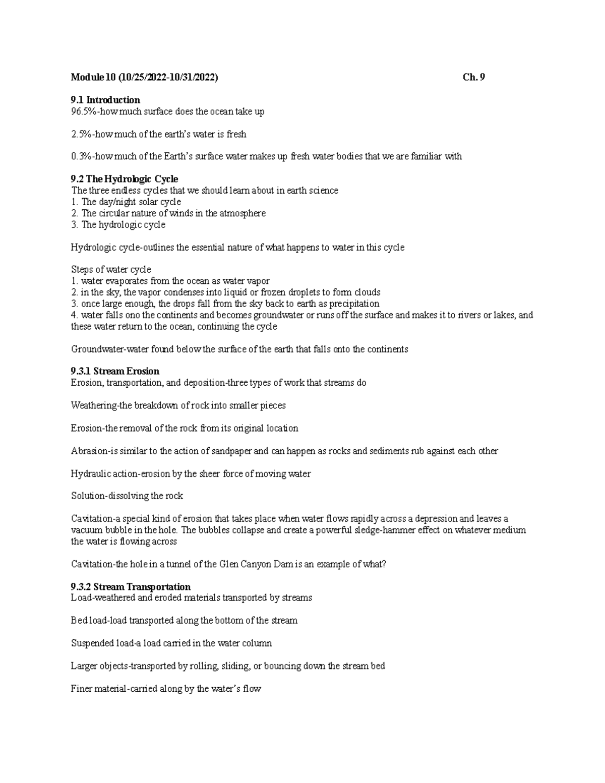 The Heavens and the Earth Ch. 9 - Module 10 (10/25/2022-10/31/2022) Ch ...