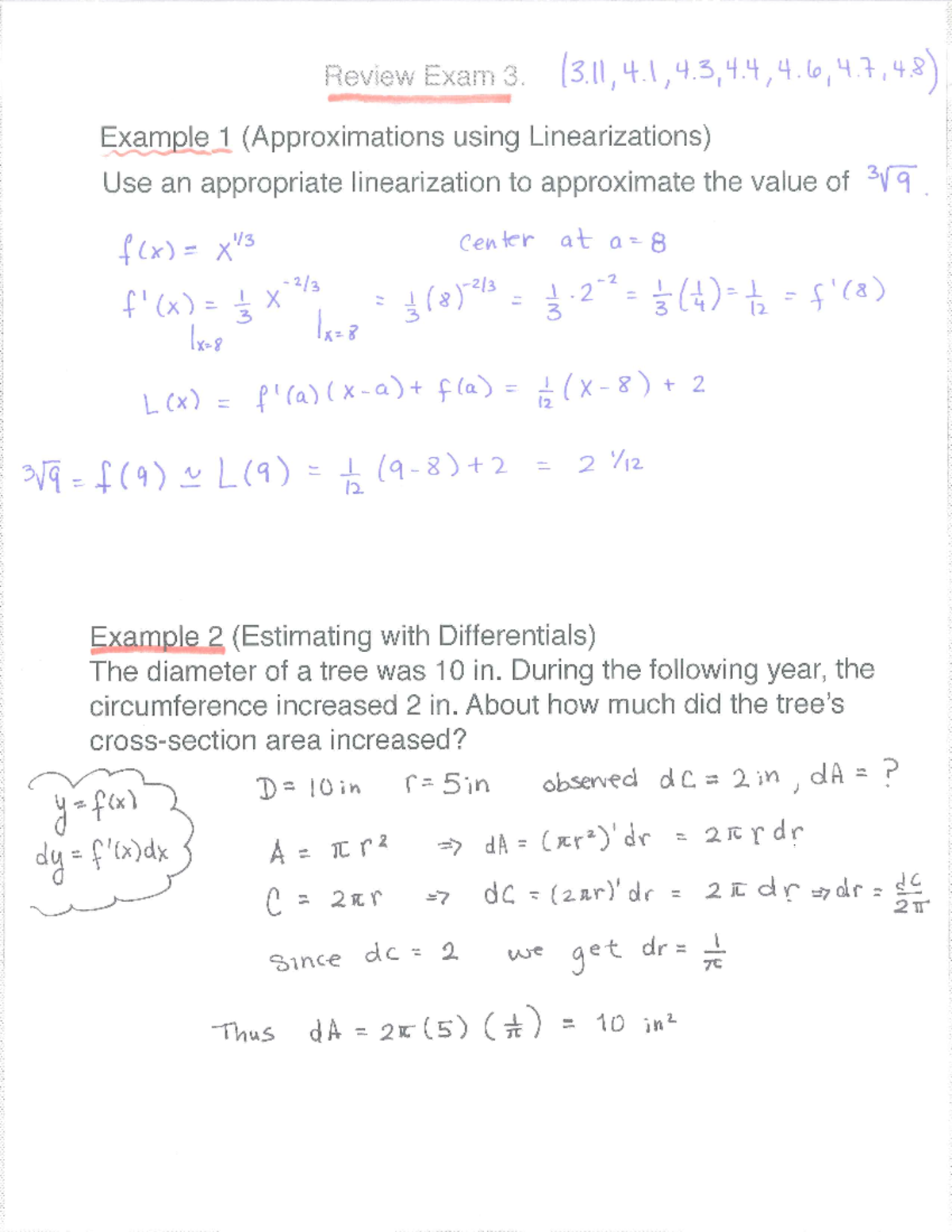 Review exam 3 - MATH 165 - Studocu