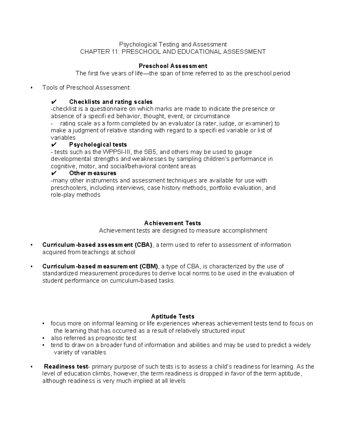 Psychological Assessment chap 11 13 - Psychological Testing and ...