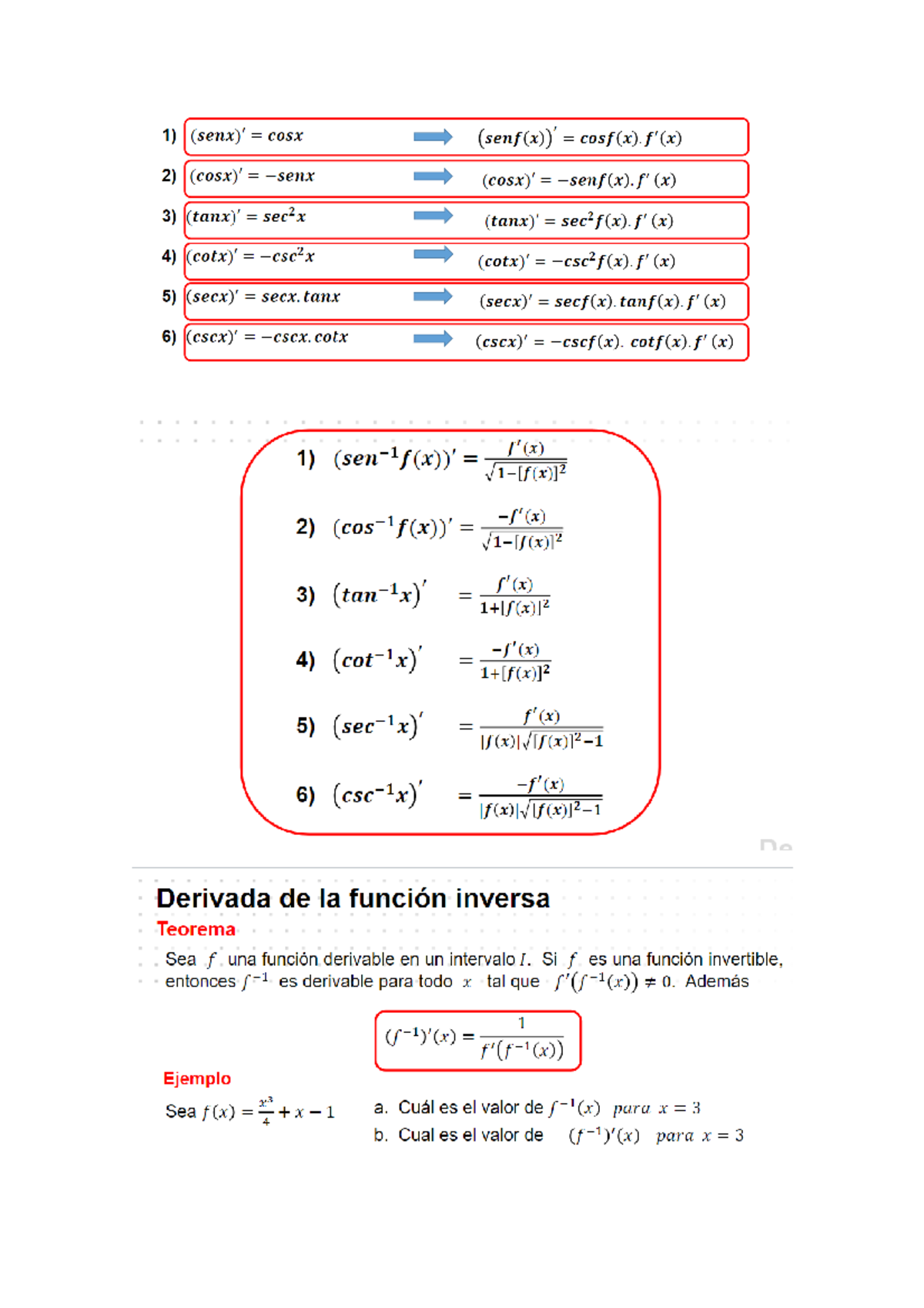 Formulas Mate1 - Matematica para Ingenieros 1 - Studocu