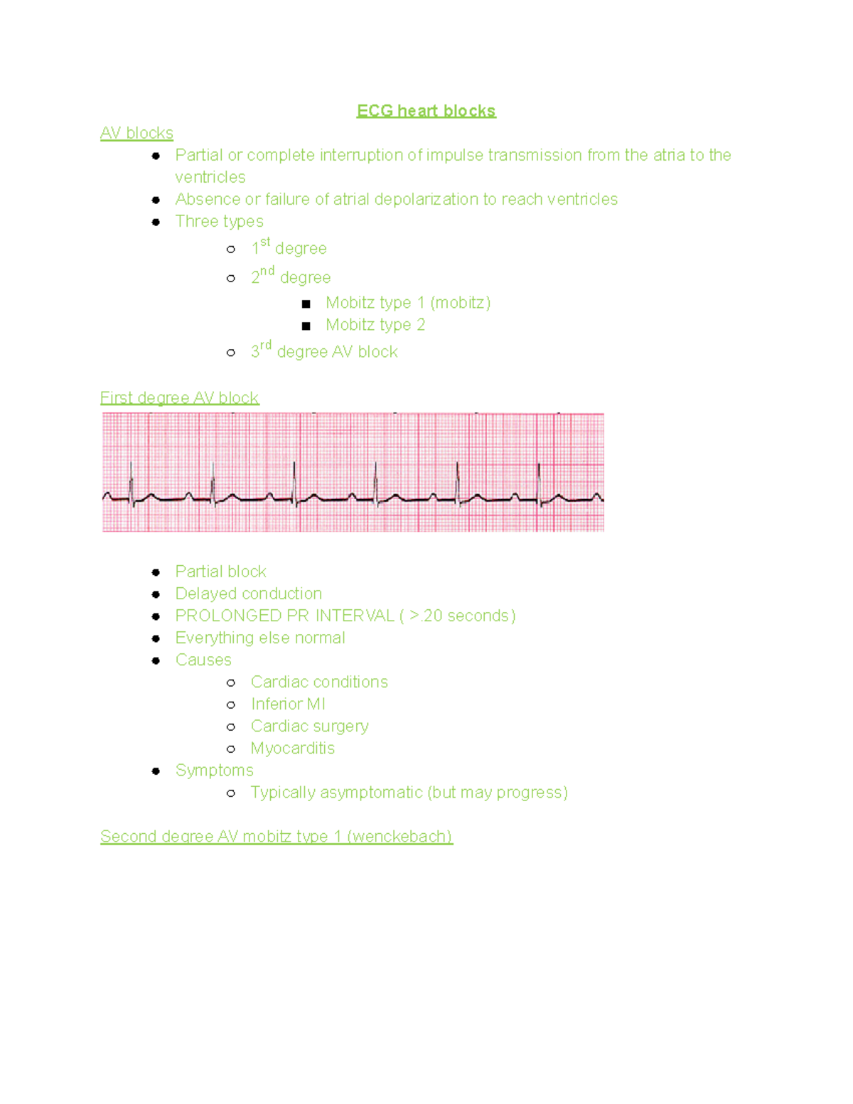 Atrial heart blocks ECG heart blocks AV blocks Partial or complete