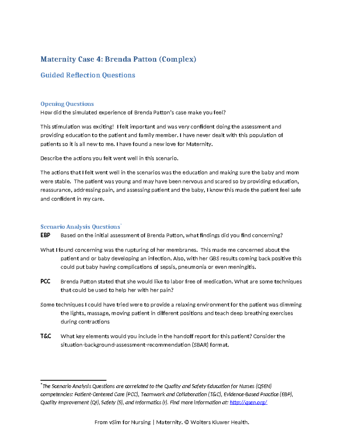 case study debrief questions