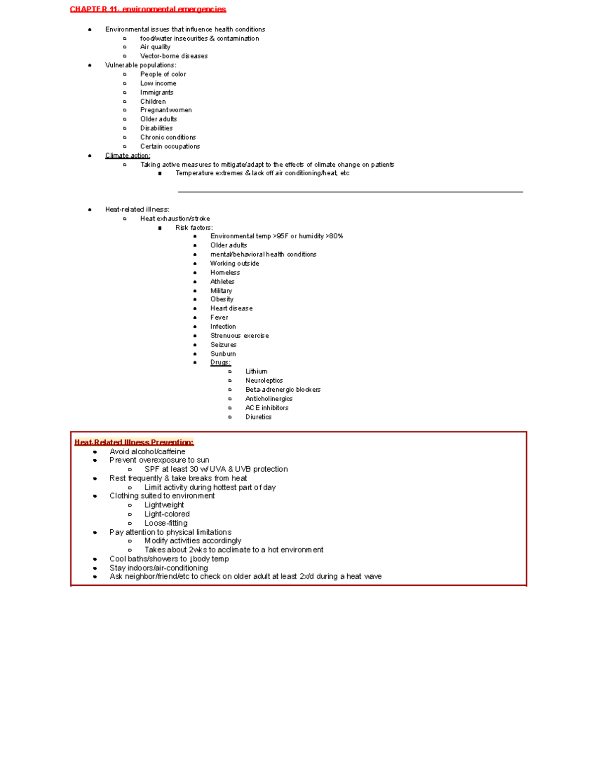 Chapter 11- Nur 267 Environmental Emergencies - CHAPTER 11 ...