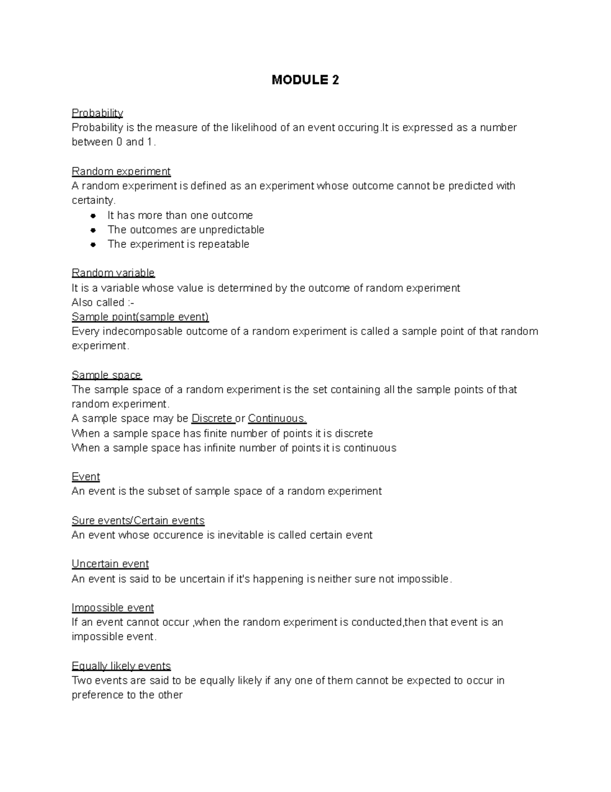 Module 2 - BBA Second Semester Quantitative Techniques Kannur ...