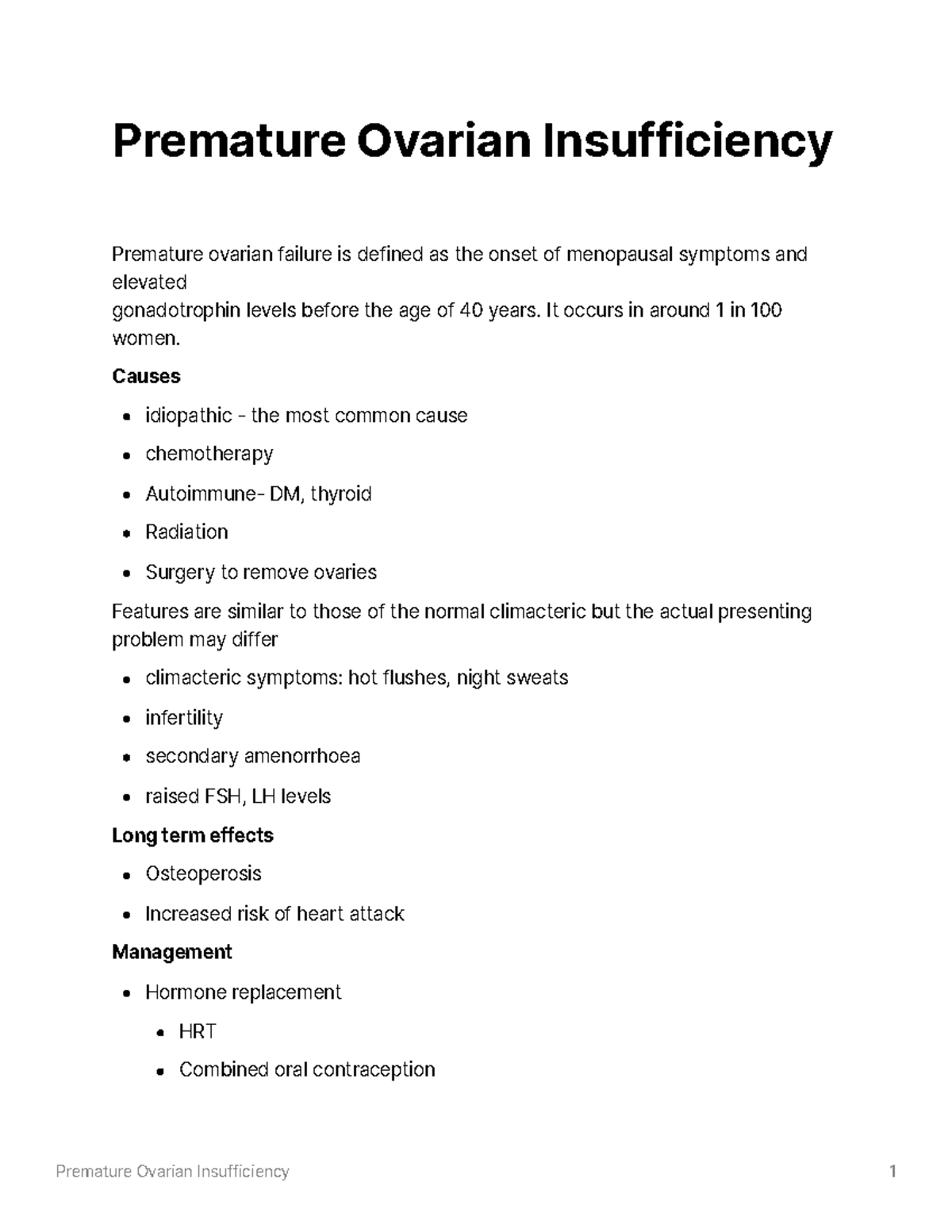 Premature Ovarian Insufficiency - It occurs in around 1 in 100 women ...
