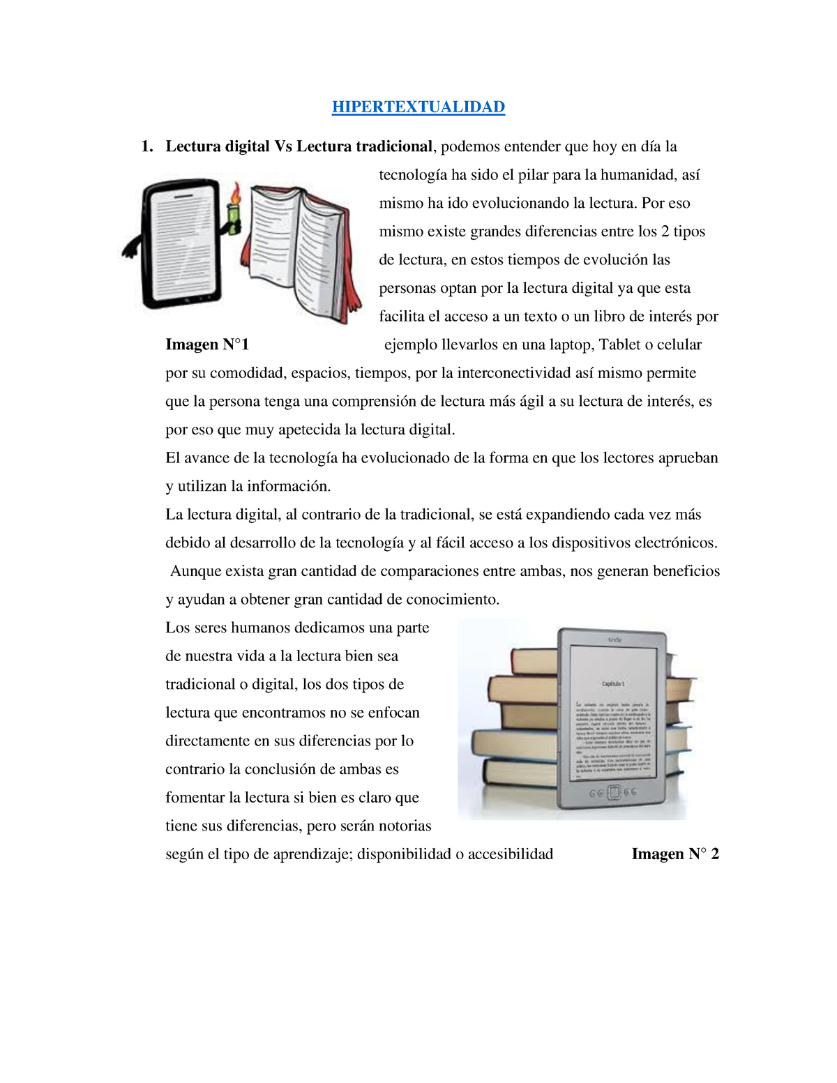 Hipertextualidad - Ninguno - HIPERTEXTUALIDAD 1. Lectura Digital Vs ...