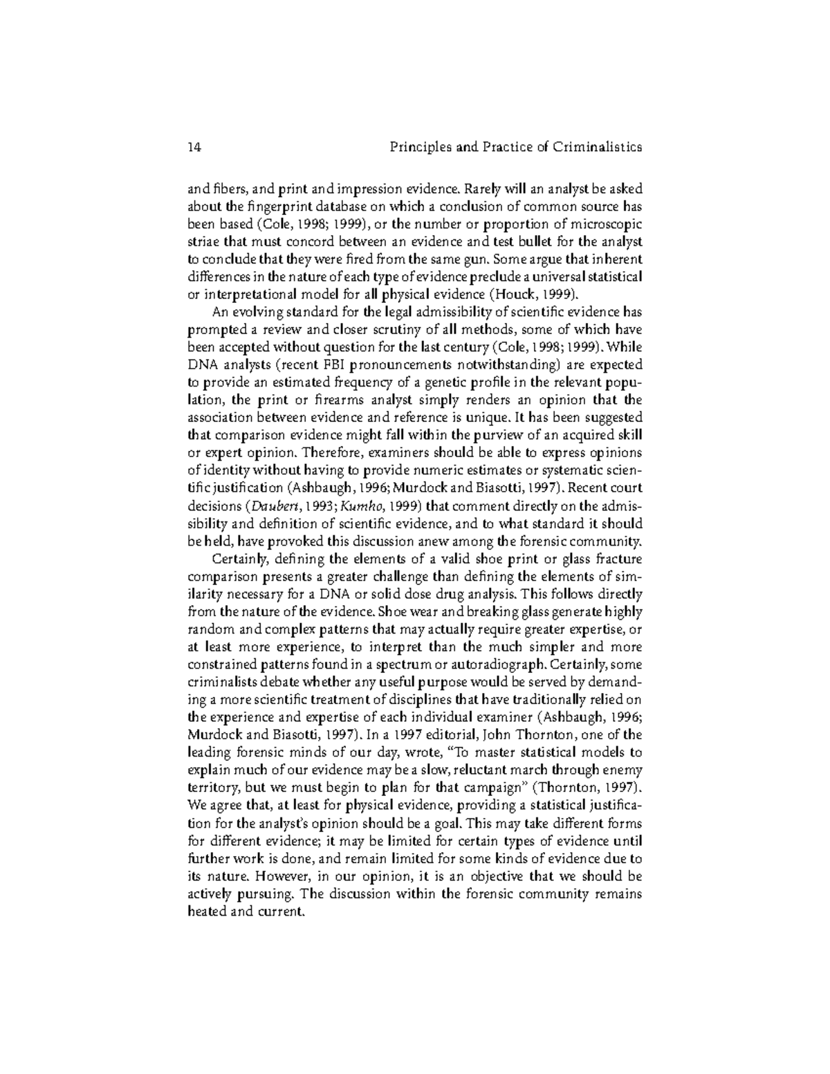Forensic Science -11 - 14 Principles and Practice of Criminalistics and ...