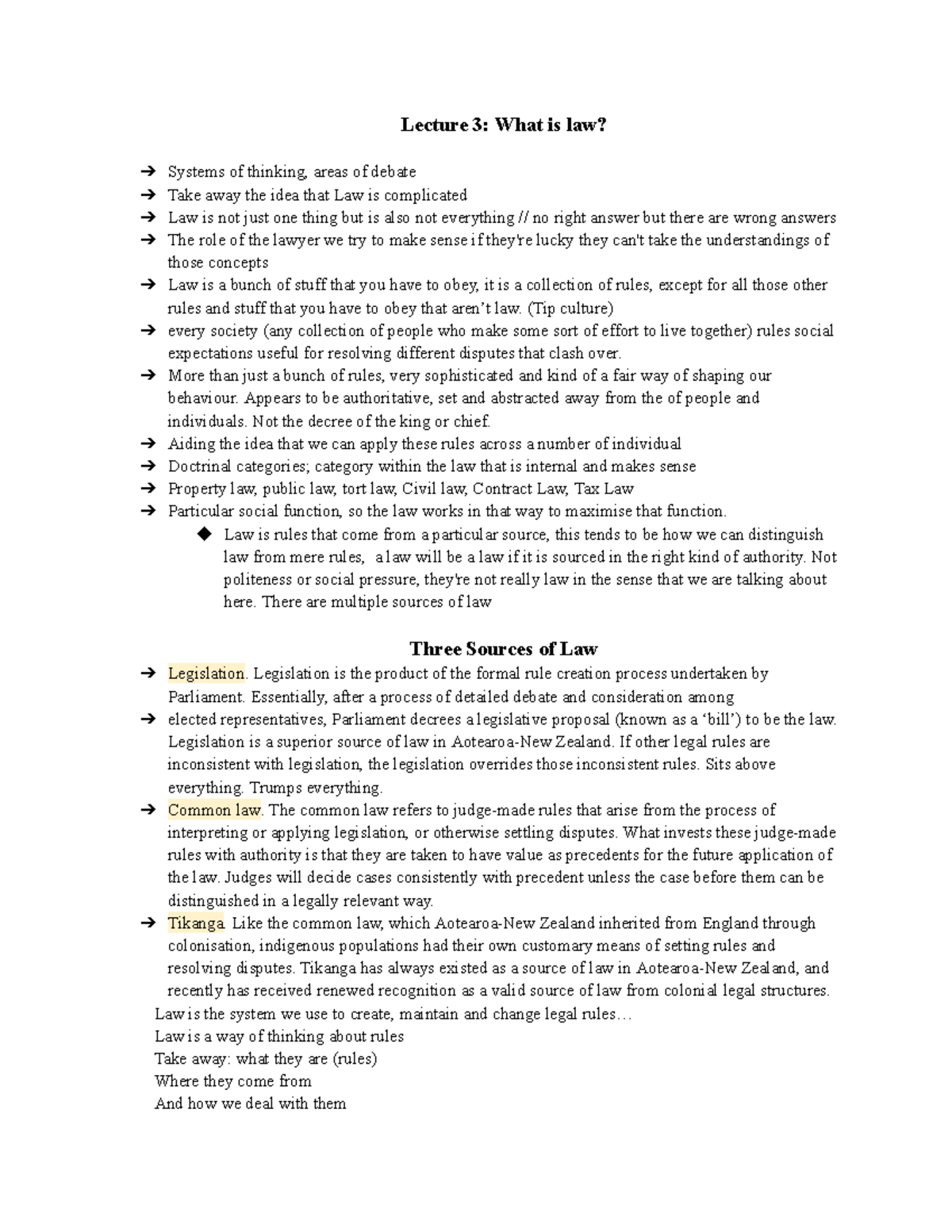 Lecture 3 What is law - Lecture 3: What is law? Systems of thinking ...