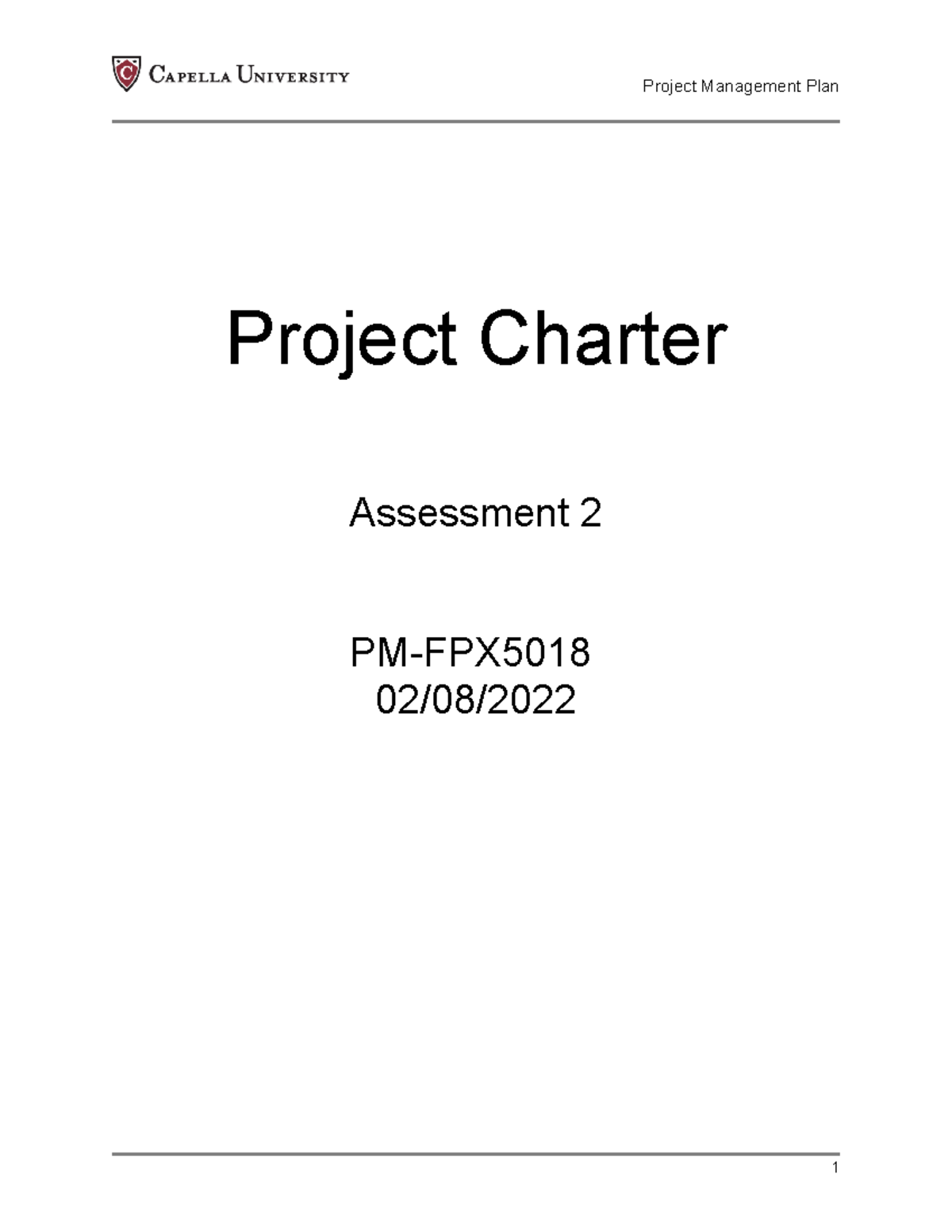 PM-FPX5018 Kotua Motua Assessment 2-1 - Project Management Plan Project ...