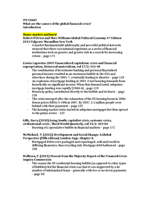 Pollution Essay In English Essay What Are The Causes Of The Global Financial Crisis Grade International Political Economy Studocu Compare And Contrast Essay Examples High School also Help Writing Business Plans Essay What Are The Causes Of The Global Financial Crisis Grade I Will Pay Someone To Write My