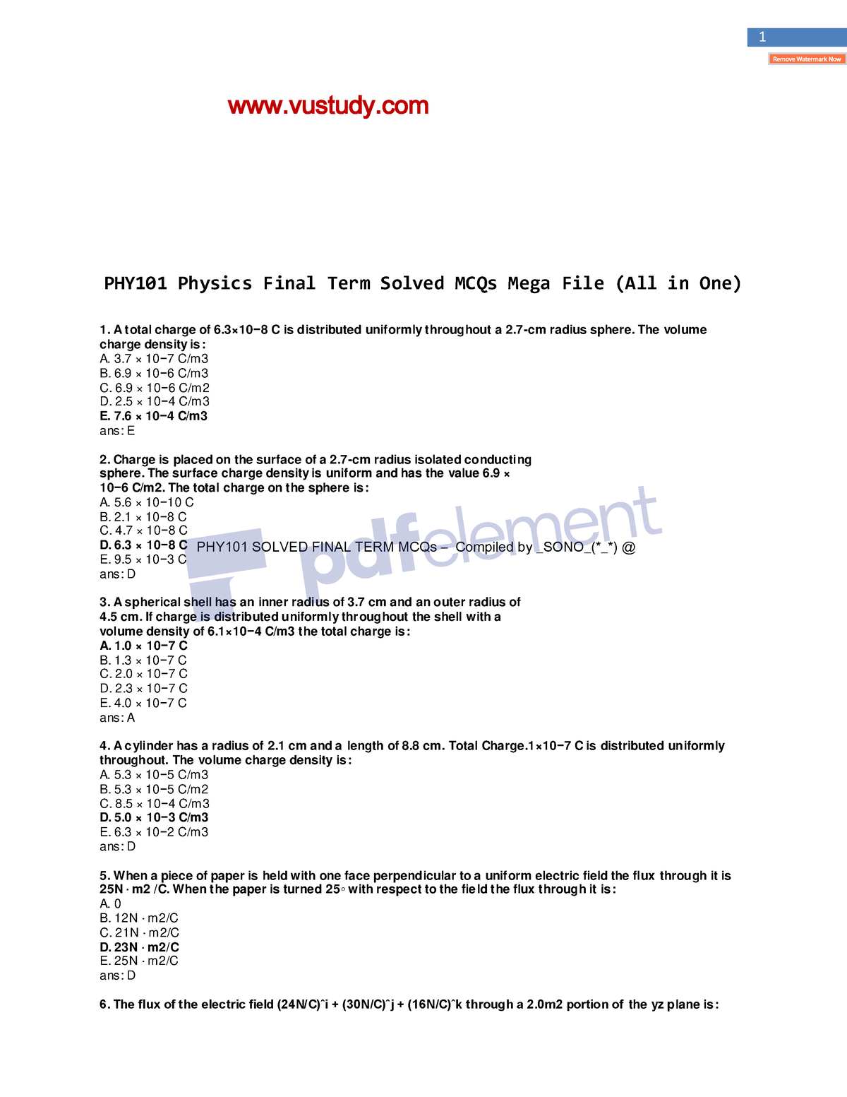 Download_PHY101-Finalterm-Solved-MCQs-With-Reference-by-Sono - PHY101 ...