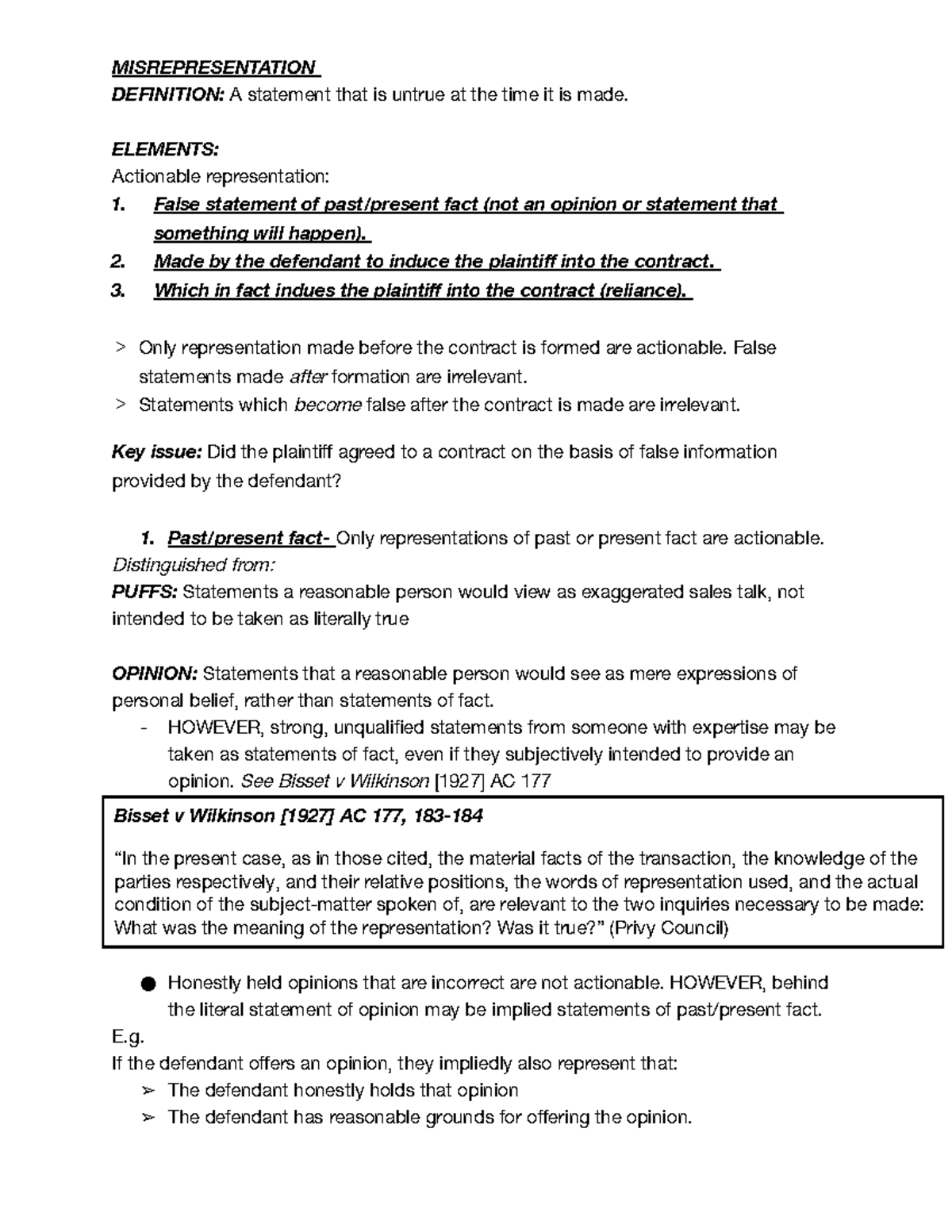 misrepresentation-notes-from-slides-misrepresentation-definition-a