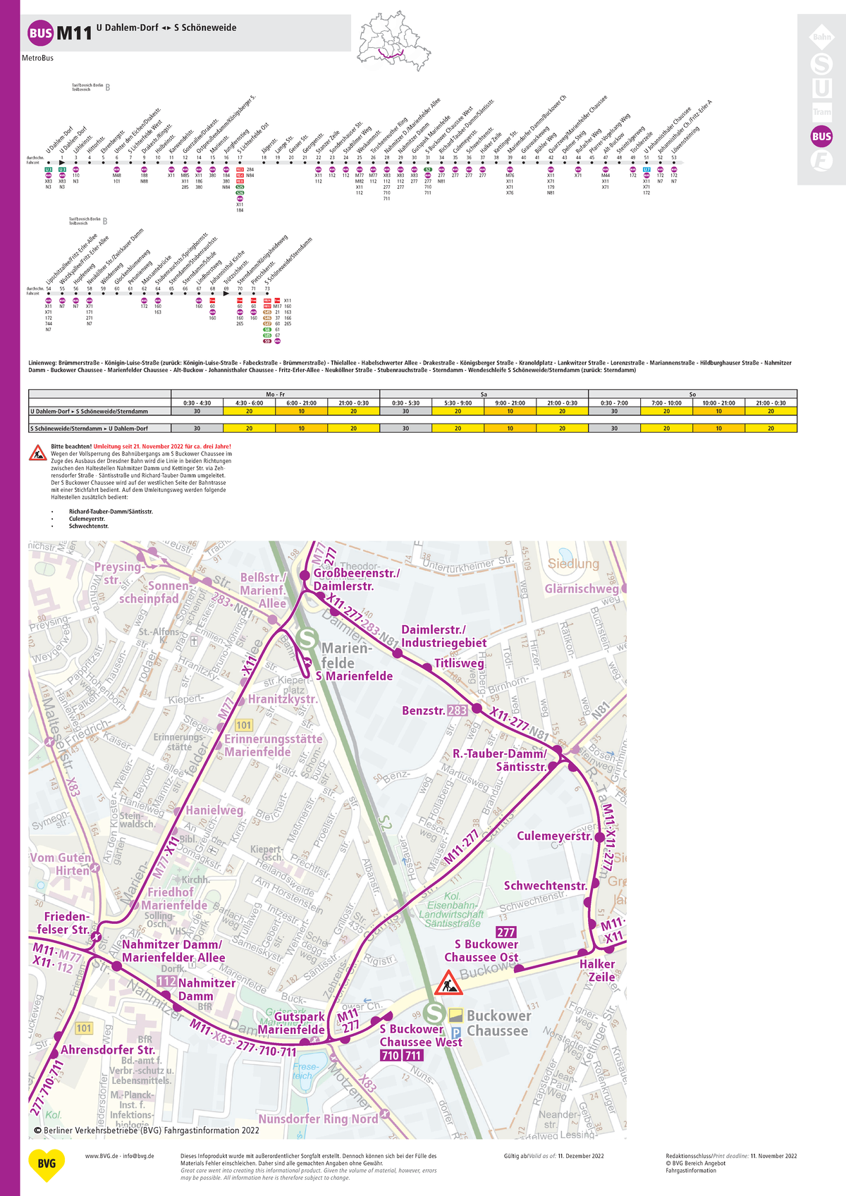 M11 2022-12-11 - Busfahrplan - Dieses Infoprodukt Wurde Mit ...