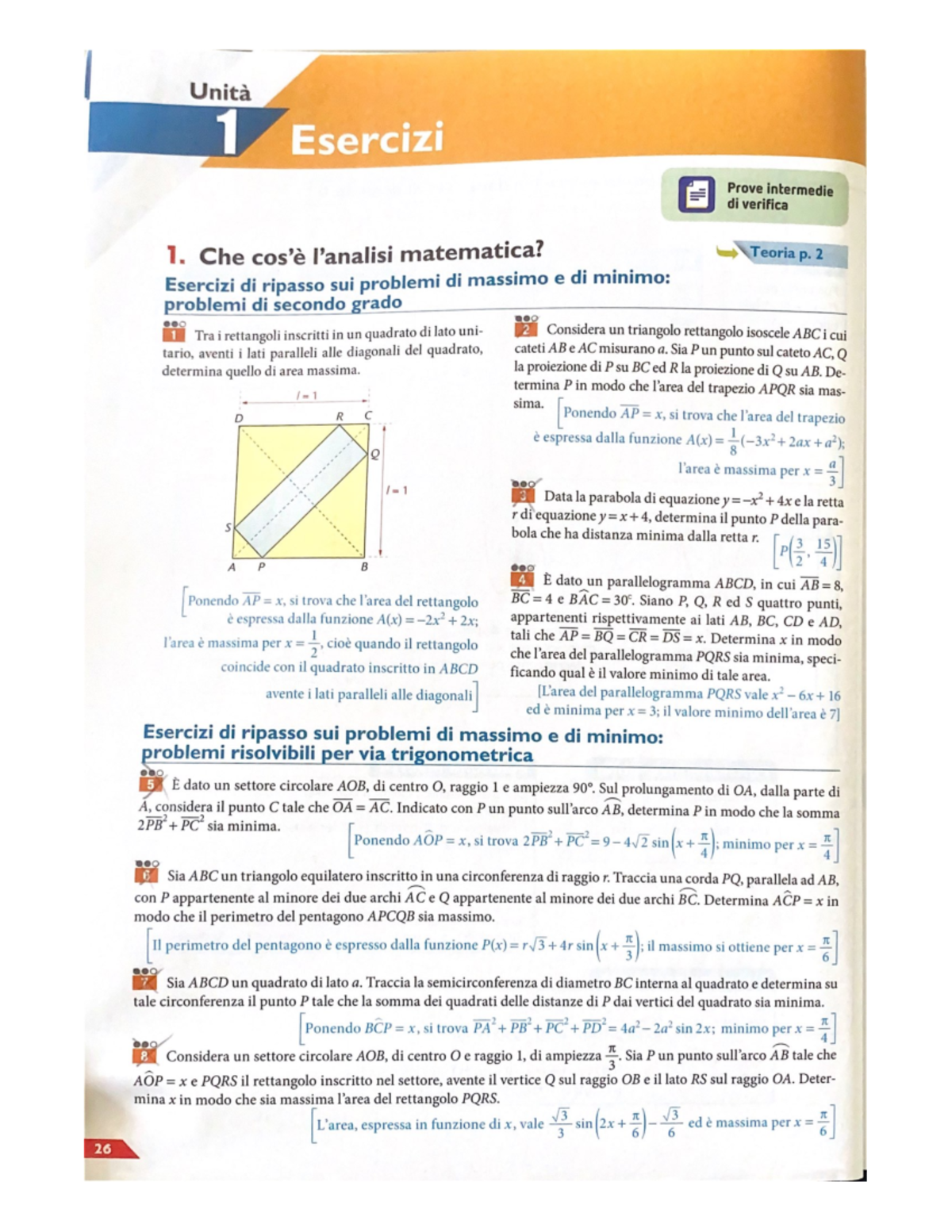 Pagine Volume 5 - Esercizi Di Riepilogo - Analisi Matematica 1 - Studocu