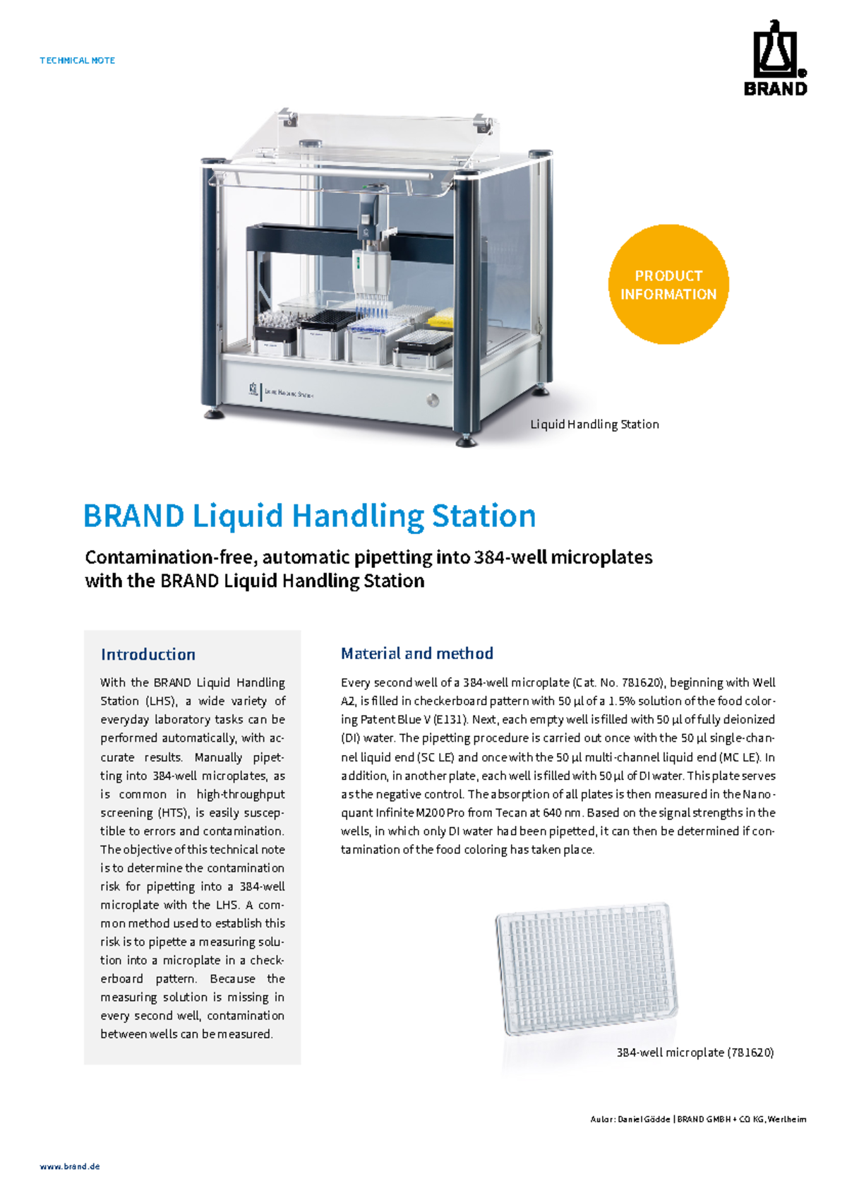 Technical Note LHS contaminationfree EN 0621 TECHNICAL NOTE brand