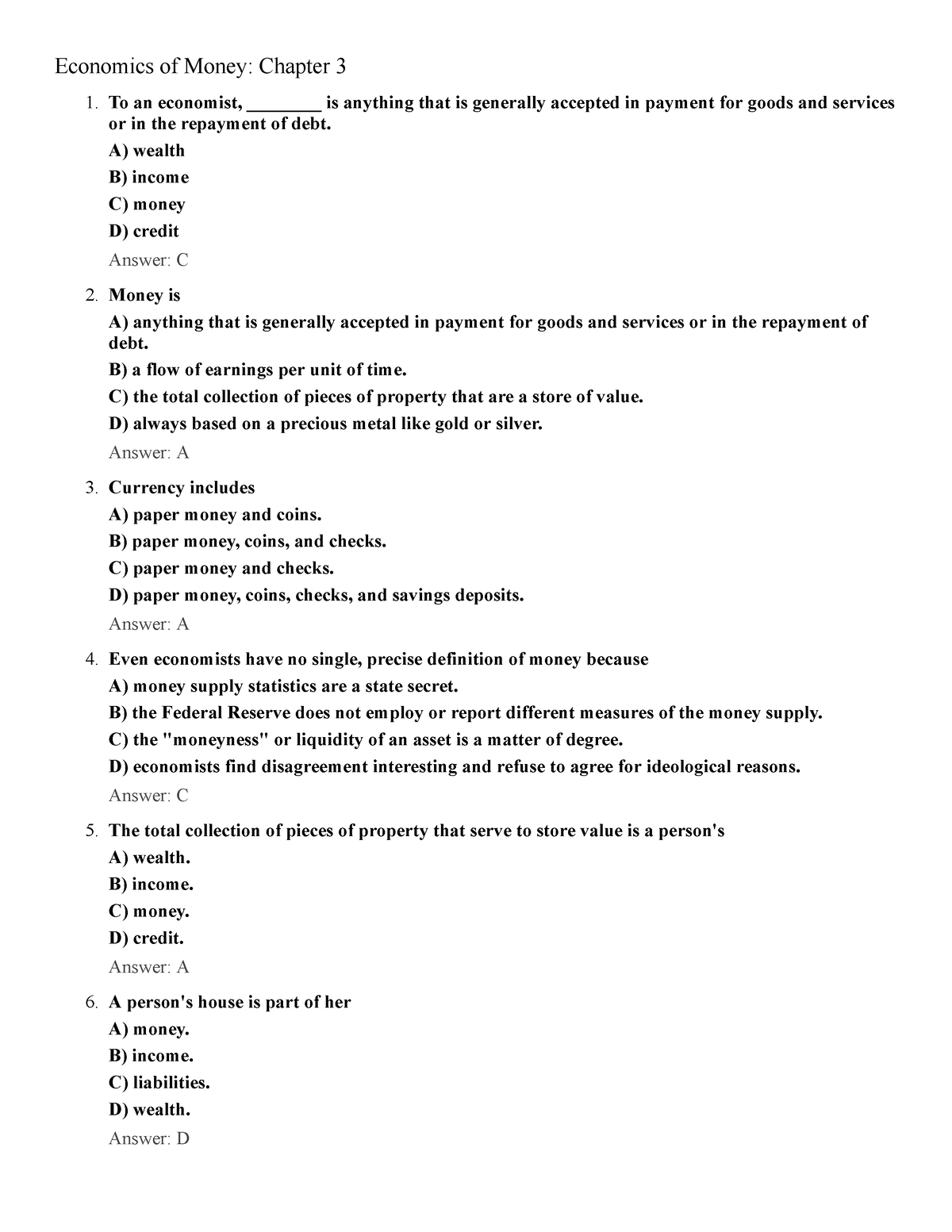 Print Economics Of Money Chapter 3 Flashcards - Easy Notecards - 1. 2 ...