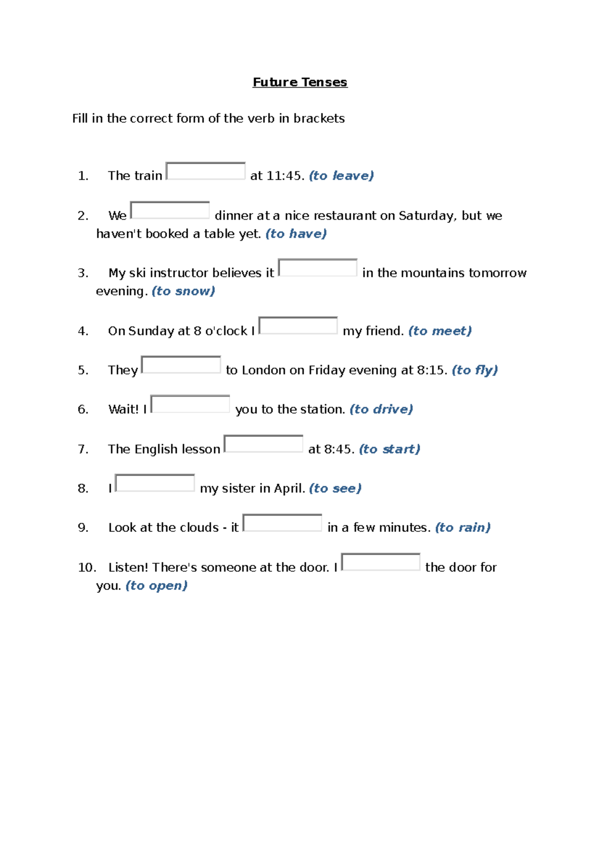 future-tenses-exercise-1-future-tenses-fill-in-the-correct-form-of