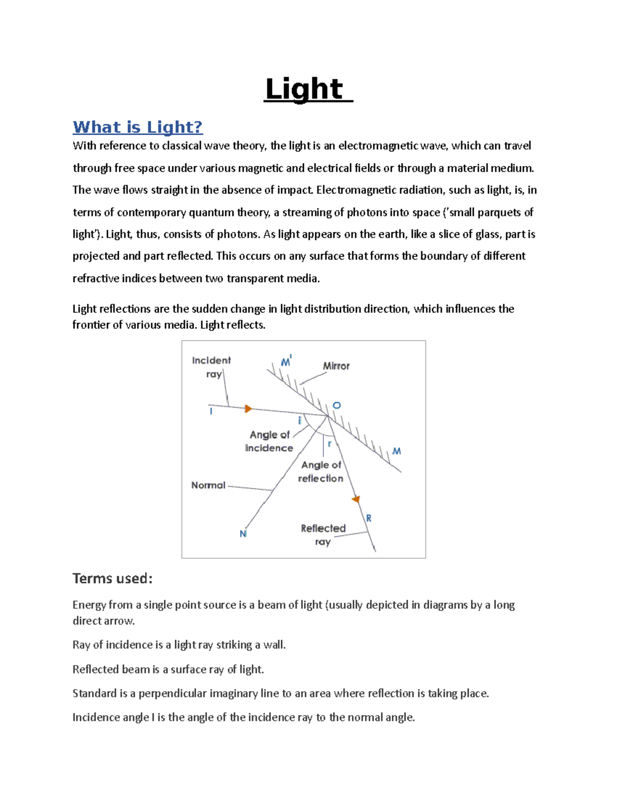 light-o-level-notes-for-final-light-what-is-light-with-reference