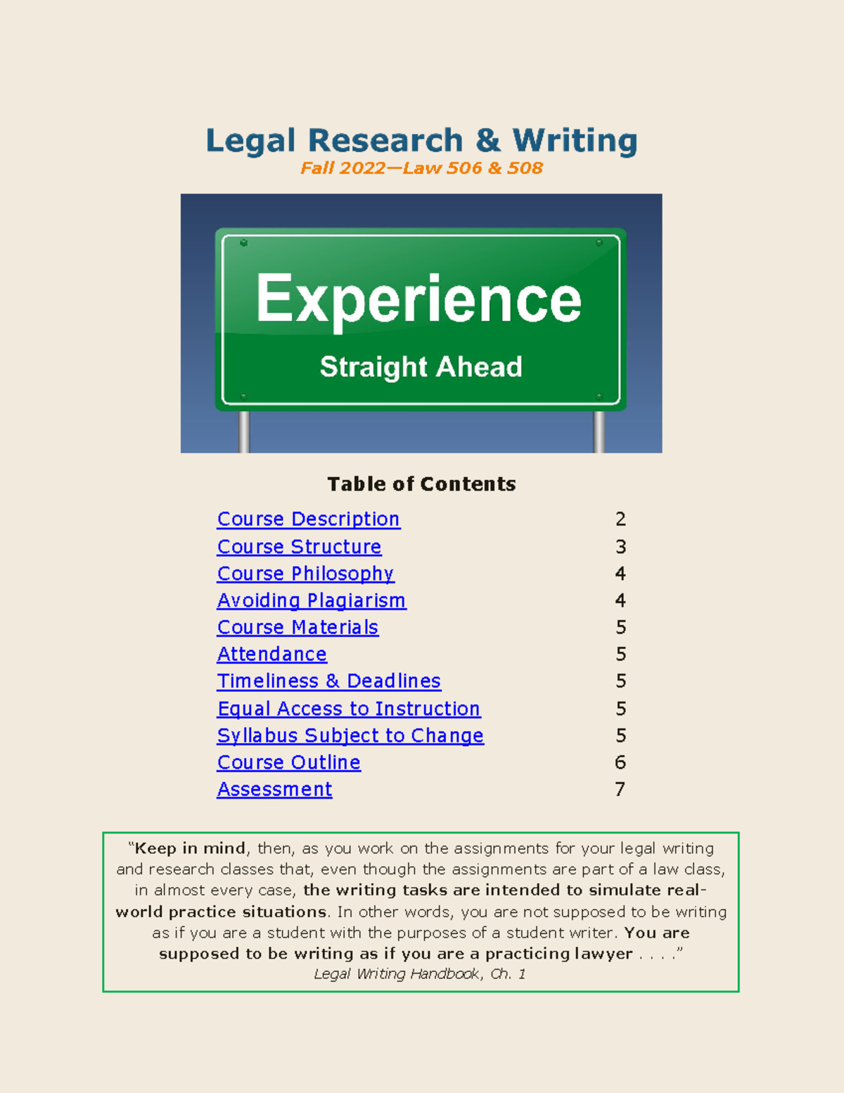 Legal Research and Writing Syllabus updated 10.1.22, final - Fall 2022 ...