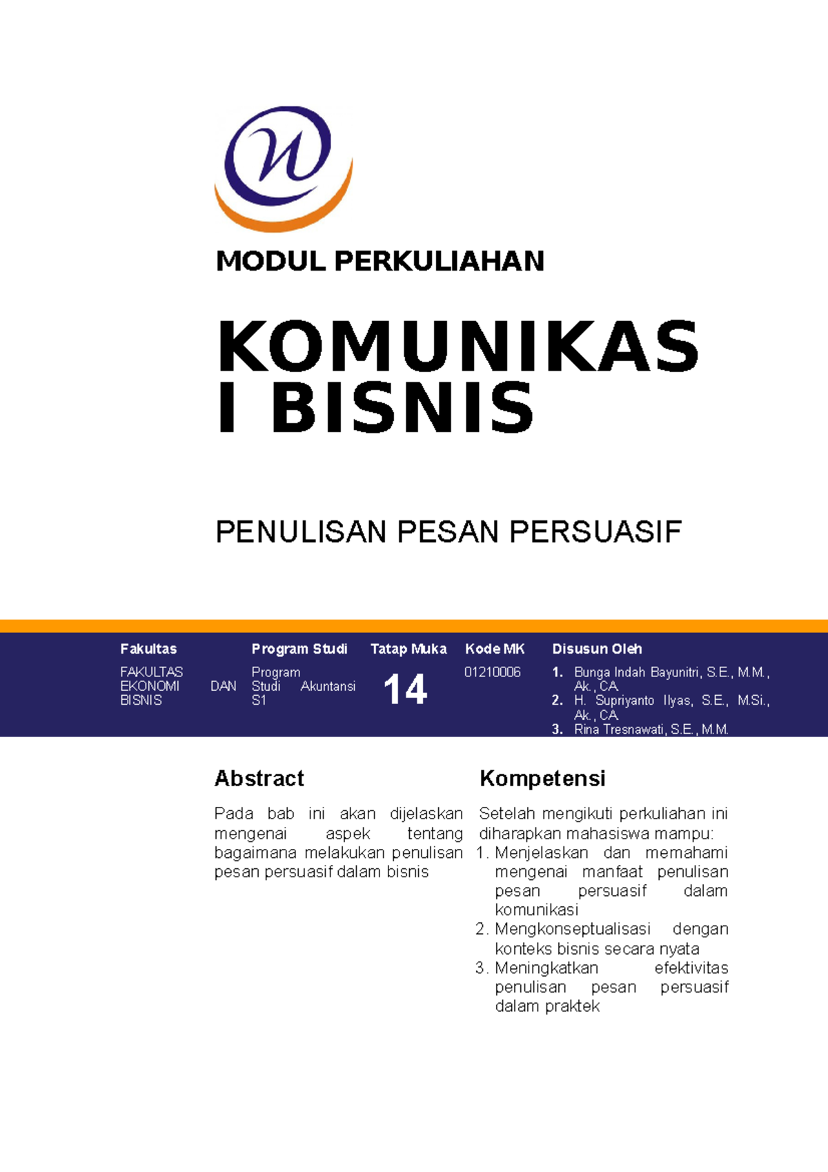 Modul Kombis 14 - All About Bussines Communication - MODUL PERKULIAHAN ...