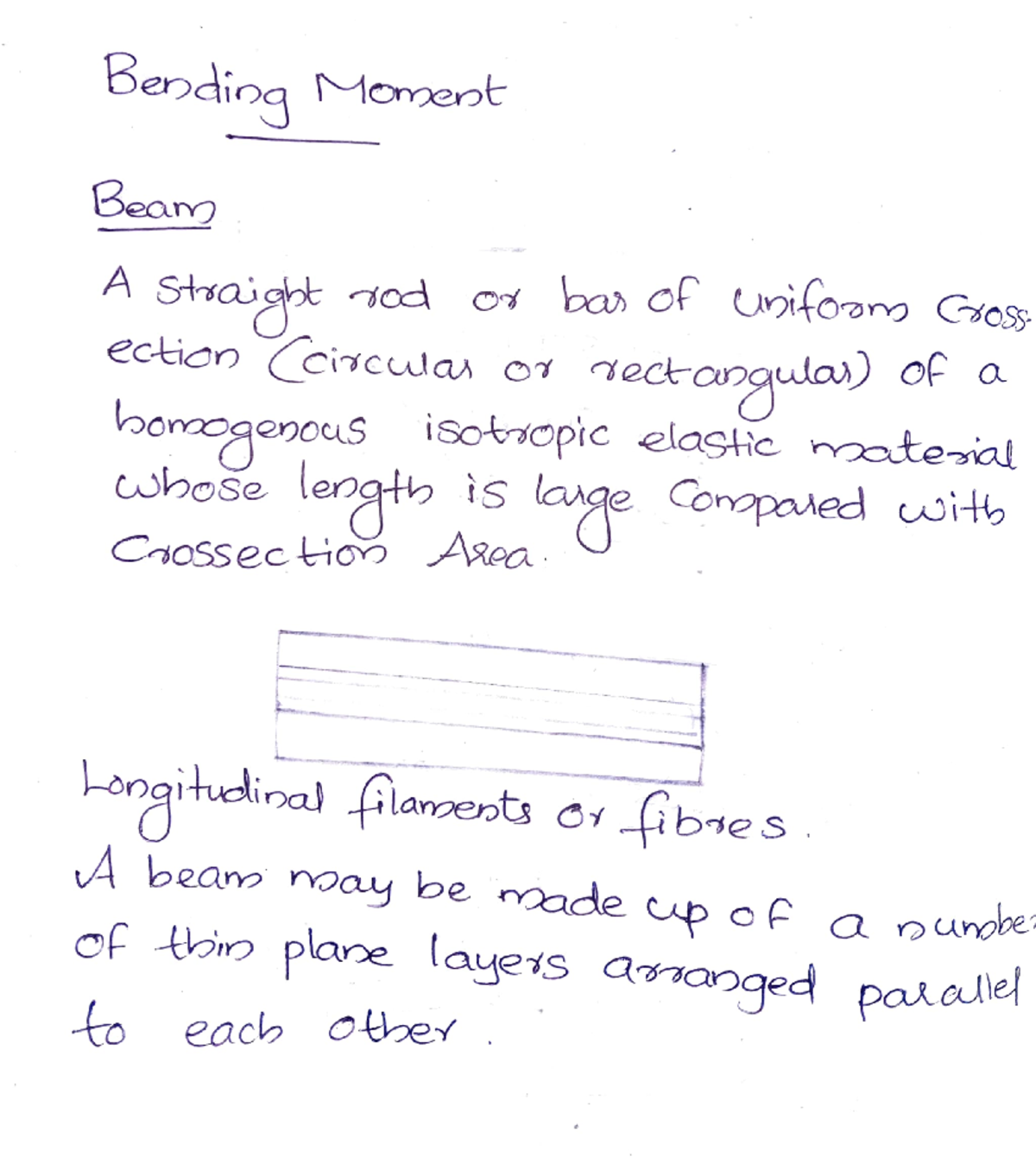 Bending Moment - It's lecture notes - bendioa Moment Bea A Straist iod ...