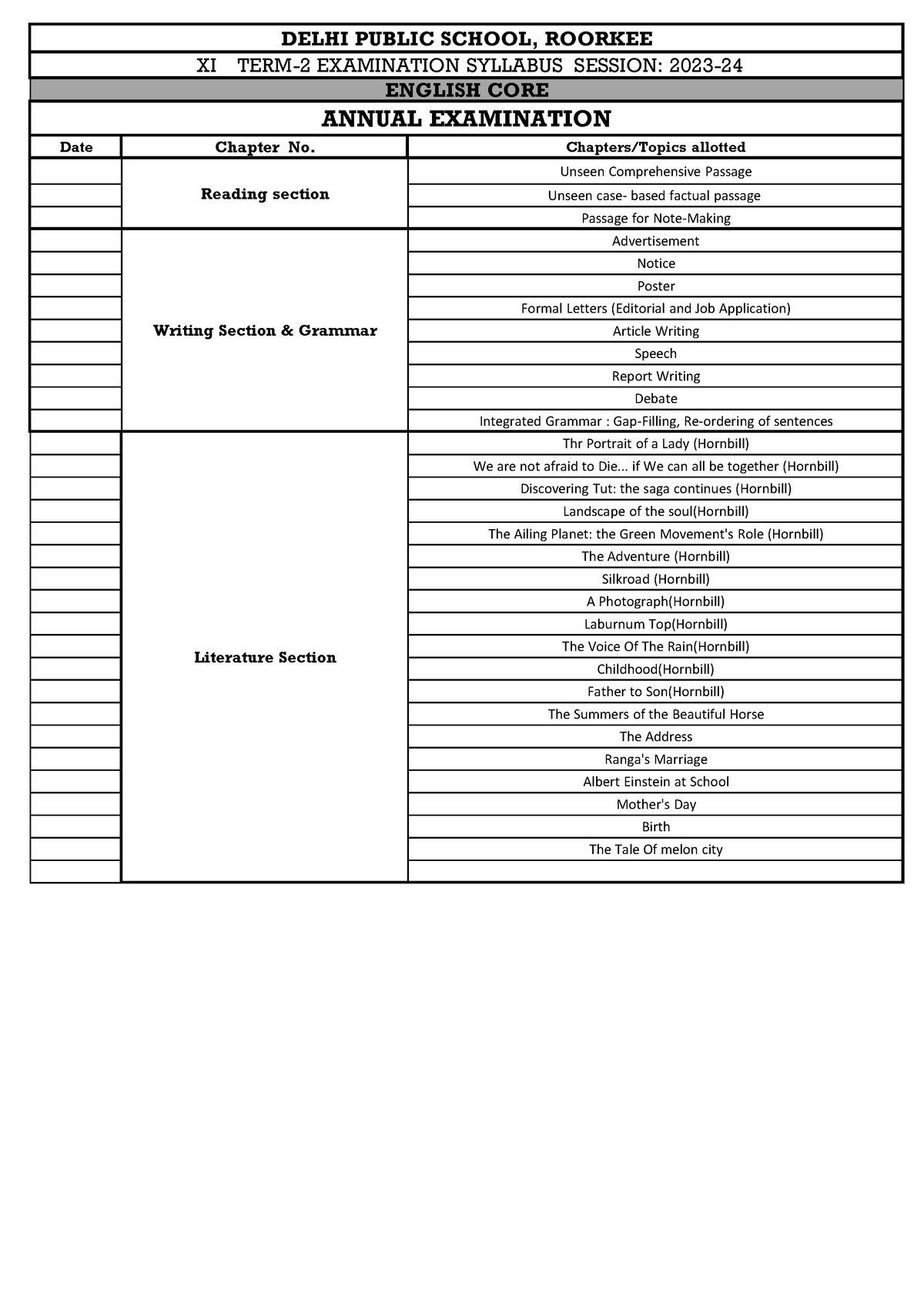 xi-term2-english-syllabus-delhi-public-school-roorkee-xi-term-2