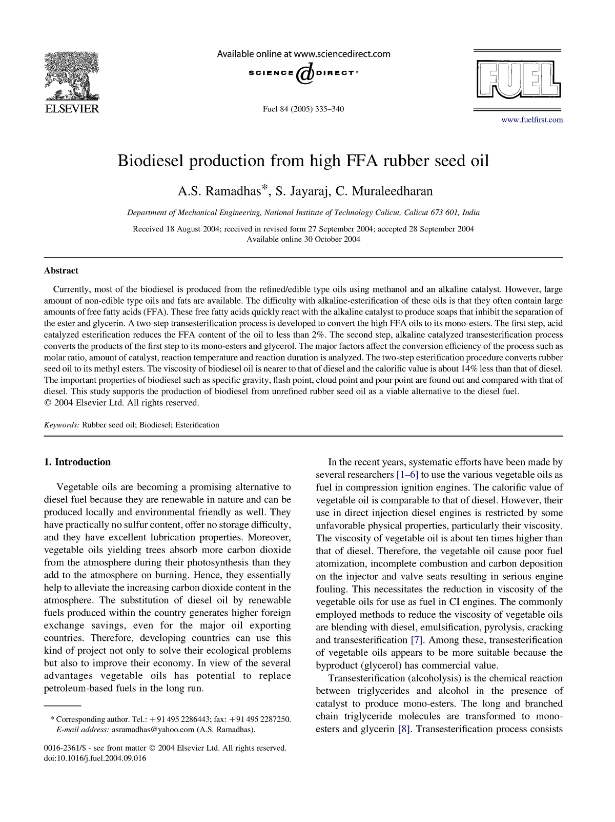 biodiesel research papers 2013