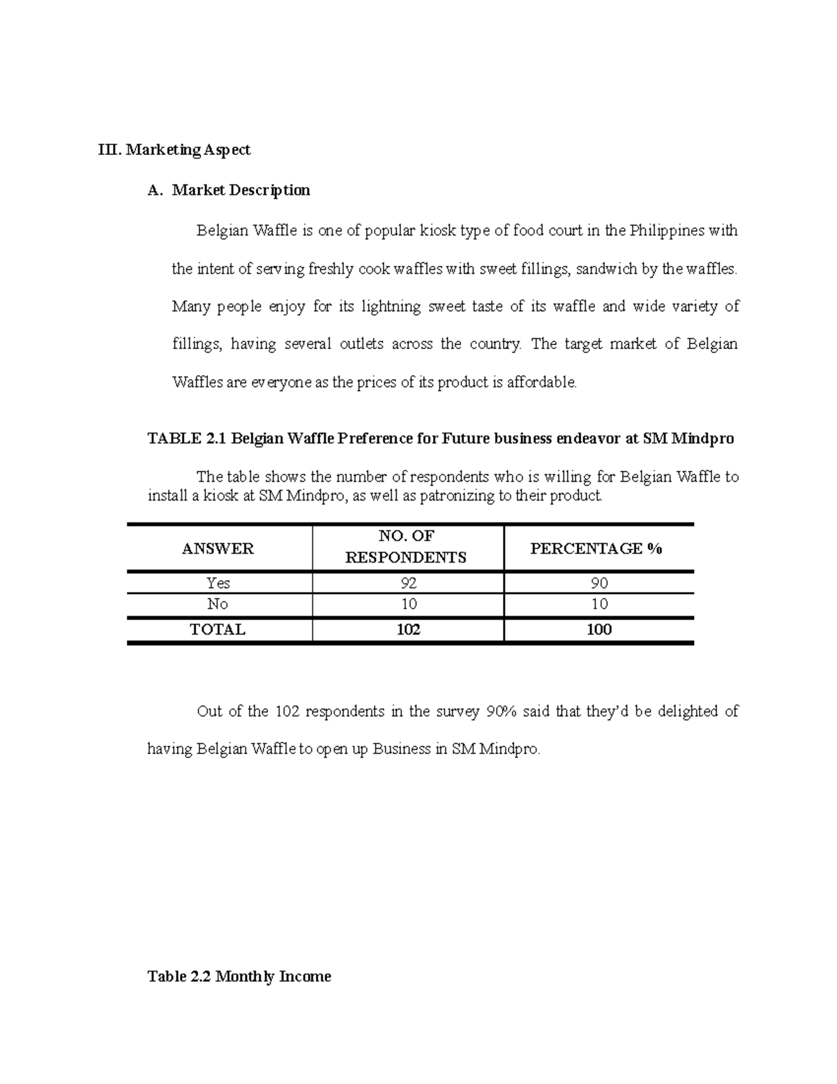 Chapter 3 Marketing Aspect III Marketing Aspect A Market