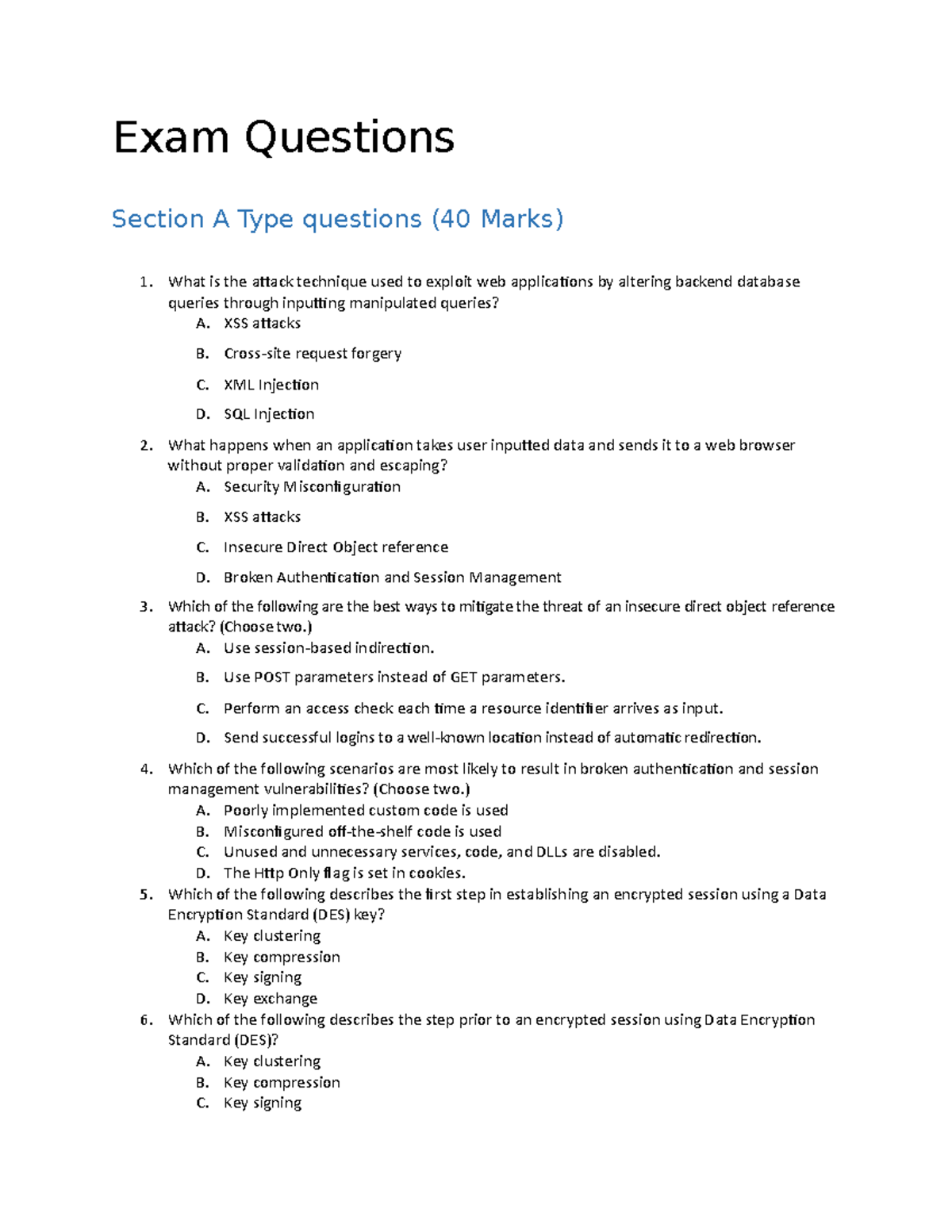 Health Information Security Exam 2019 Security - Information Security ...